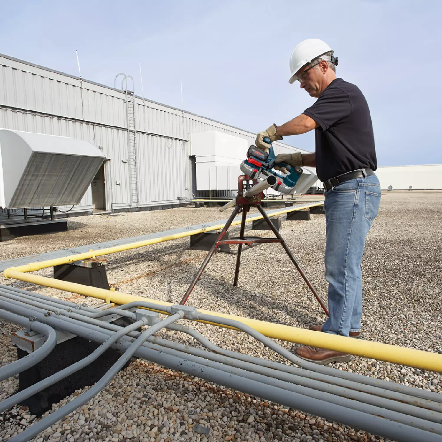 Bosch GCB 18V-63 18V Li-Ion accu bandzaagmachine body in L-Boxx - 733mm-image