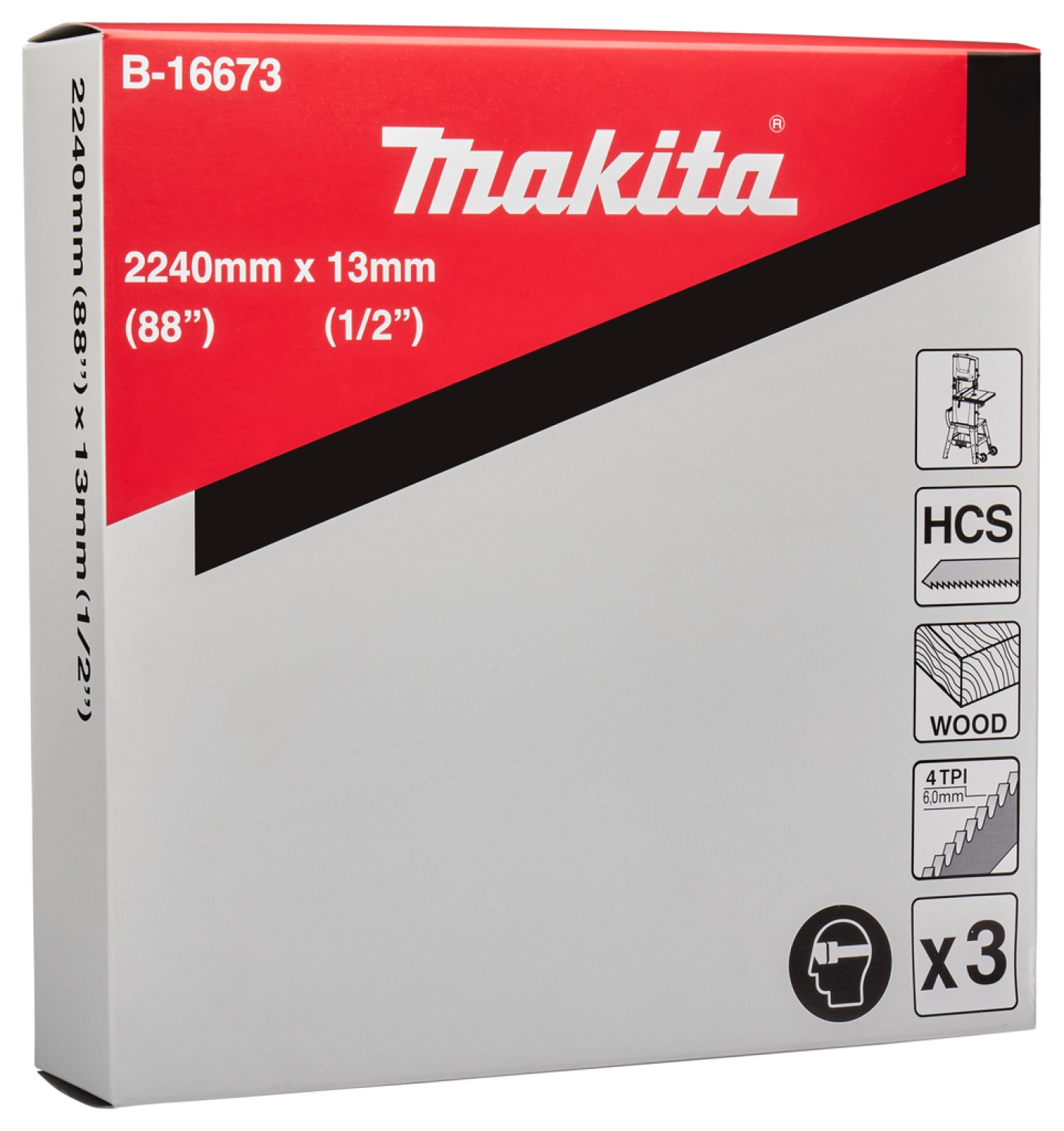 Makita B-16673 Lintzaagblad voor LB1200F - 2240 x 13mm (3st)-image