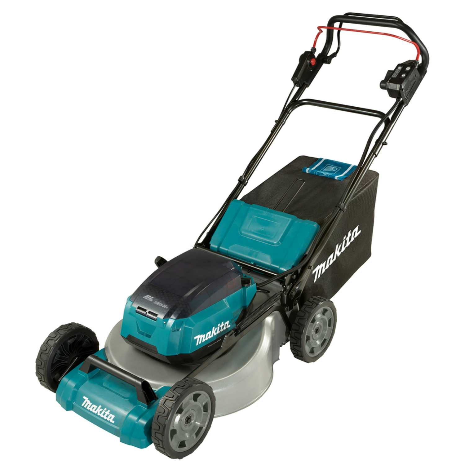 Makita DLM465PT4 (2X18V) Li-Ion Accu Grasmaaier set (4x 5,0Ah) - 46cm - 60L - 1800 m²-image