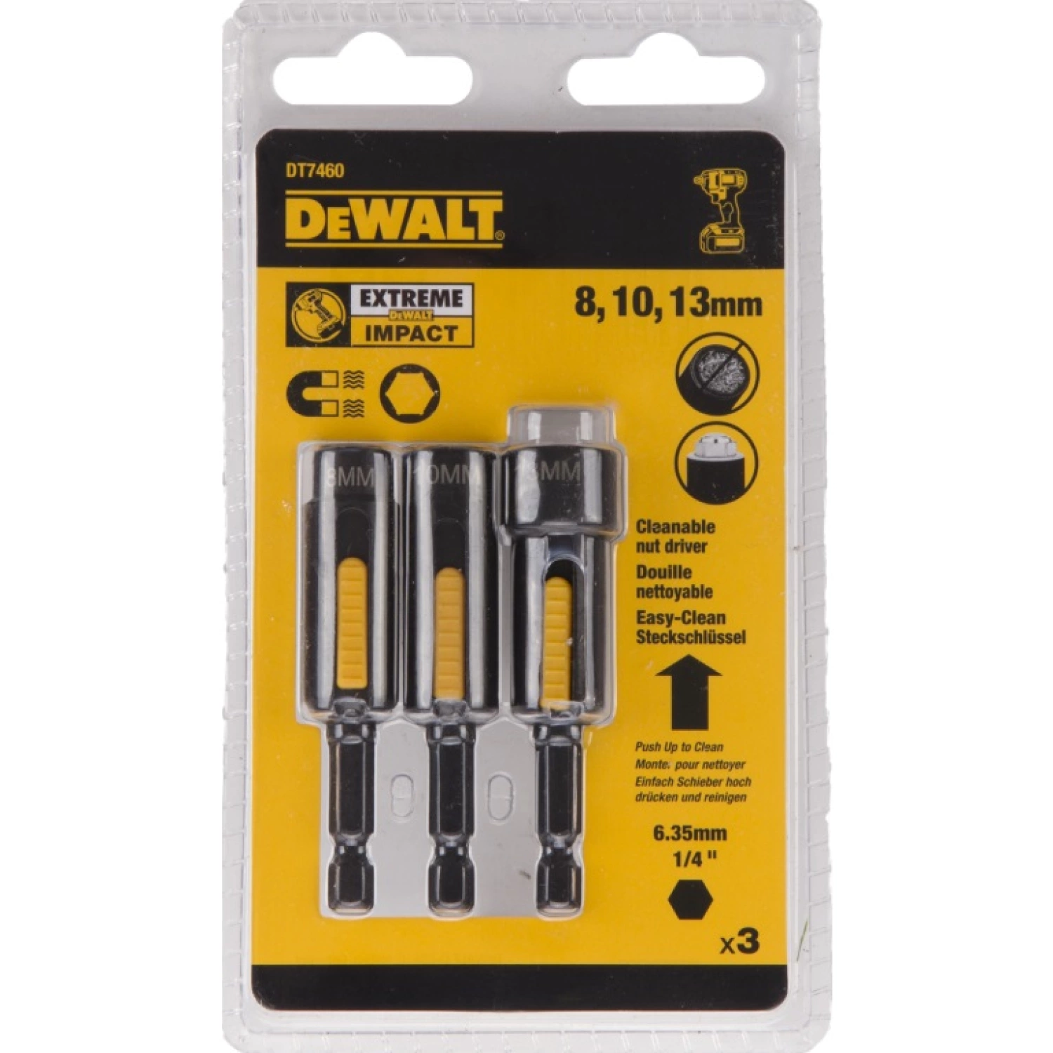 DeWALT DT7460 3 delige extreme impact bit dopsleutelset-image