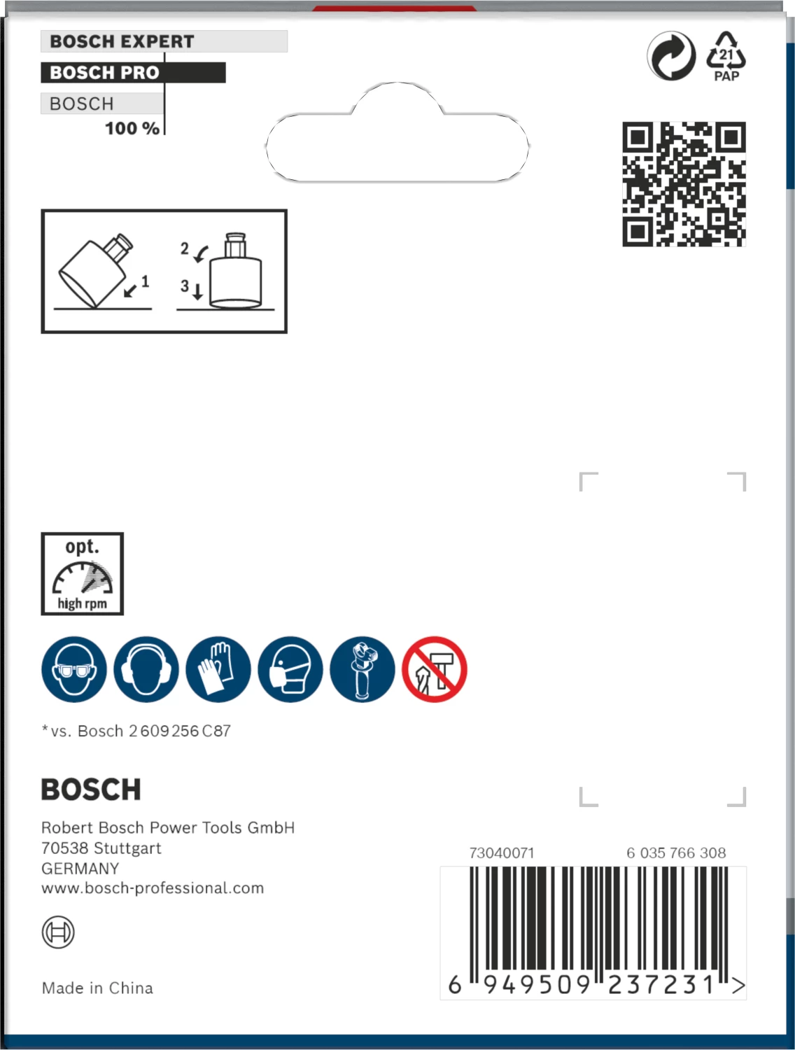 Bosch 2608901571 Scie cloche diamantée PRO Tile PC Plus pour carrelage - 76 mm-image