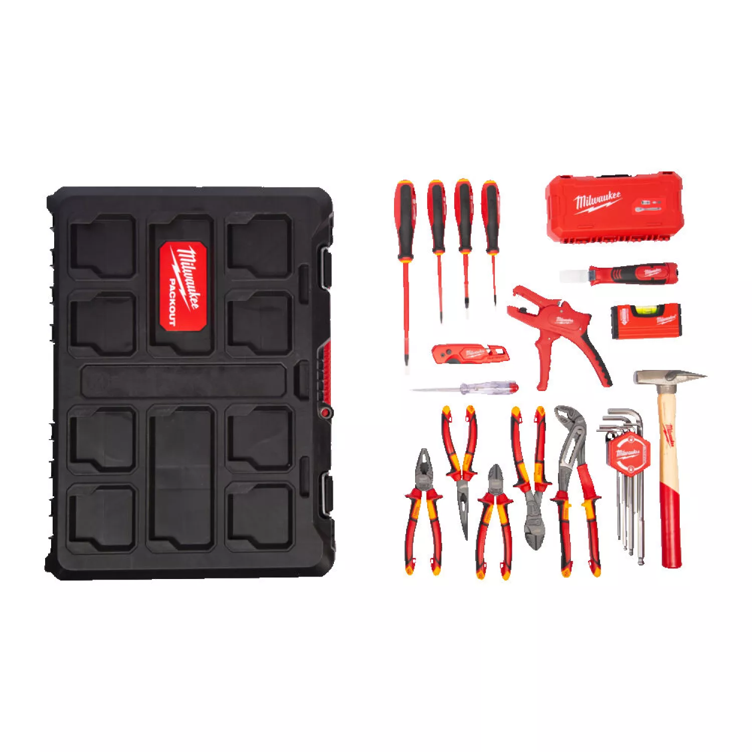 Milwaukee 4932499466 PACKOUT™ Gereedschapset in koffer - 62-delig - voor elektriciens-image
