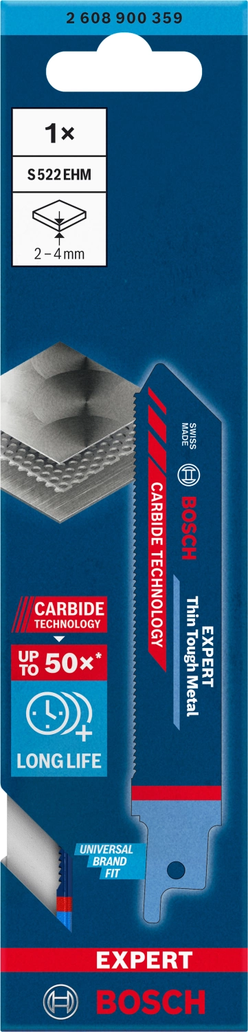 Bosch EXPERT 2608900359 - EXPERT Lame de scie sabre S522EHM Thin Tough Metal