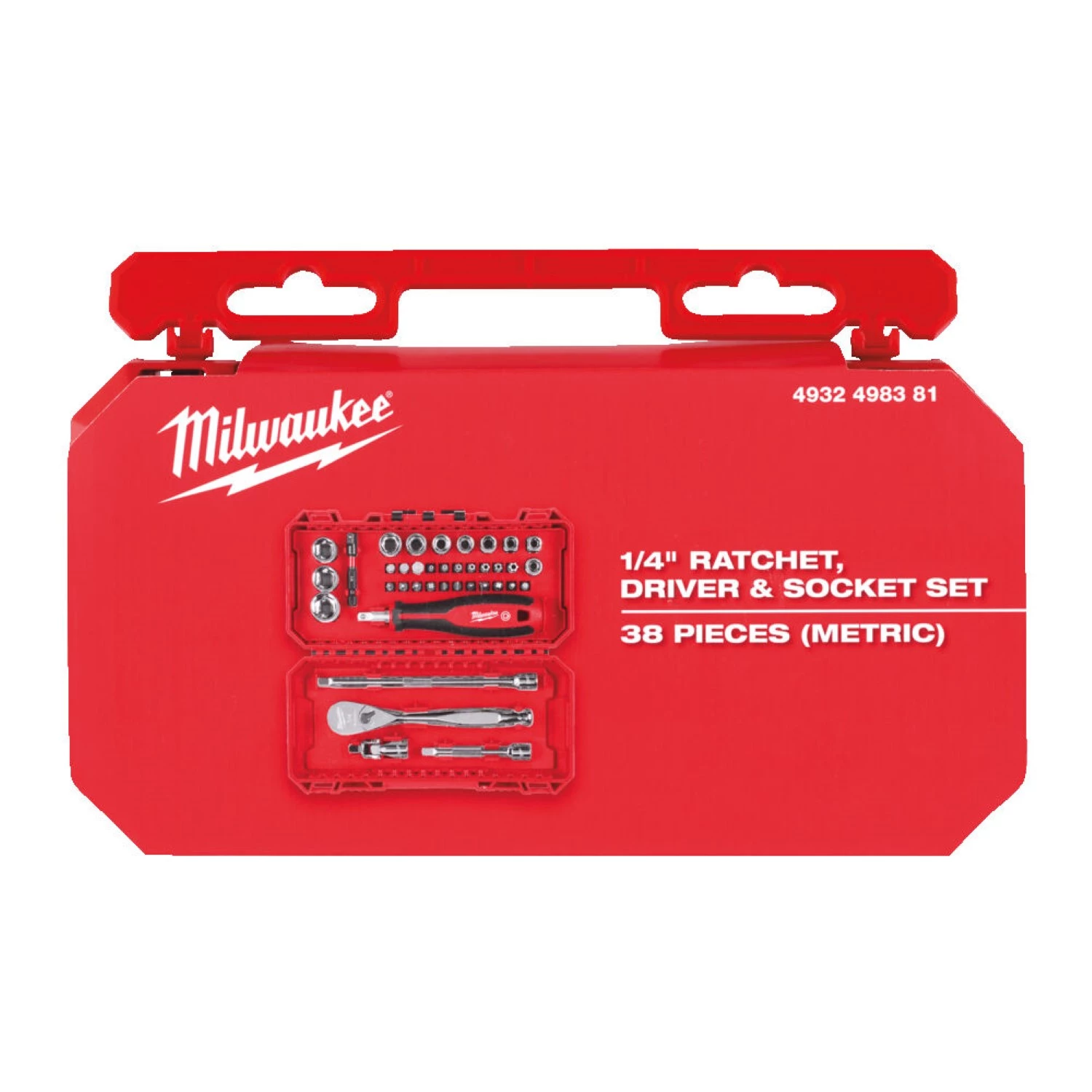 Milwaukee 4932498381 38-delige Dopsleutelset in cassette - 1/4''-image