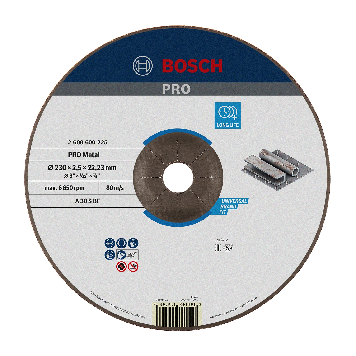 Bosch 2608600225 - Disque à tronçonner à moyeu déporté, Expert for Metal A 30 S, 230 x 2,5 mm-image