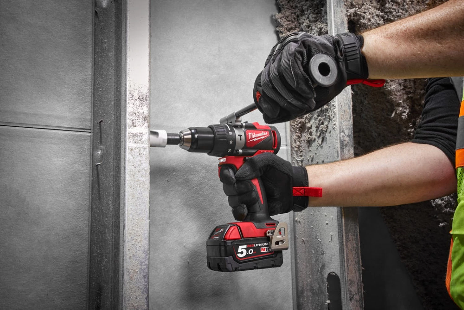 Milwaukee M18 BLPD2-502X 18V Li-Ion accu klopboor- /schroefmachine set (2x 5,0Ah accu) in HD box - koolborstelloos - 82Nm-image