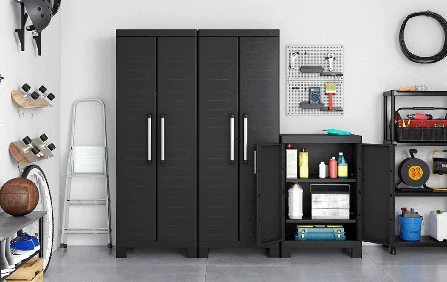 Keter 249799 Armoire de rangement basse Detroit - 45 x 65 x 97 cm-image