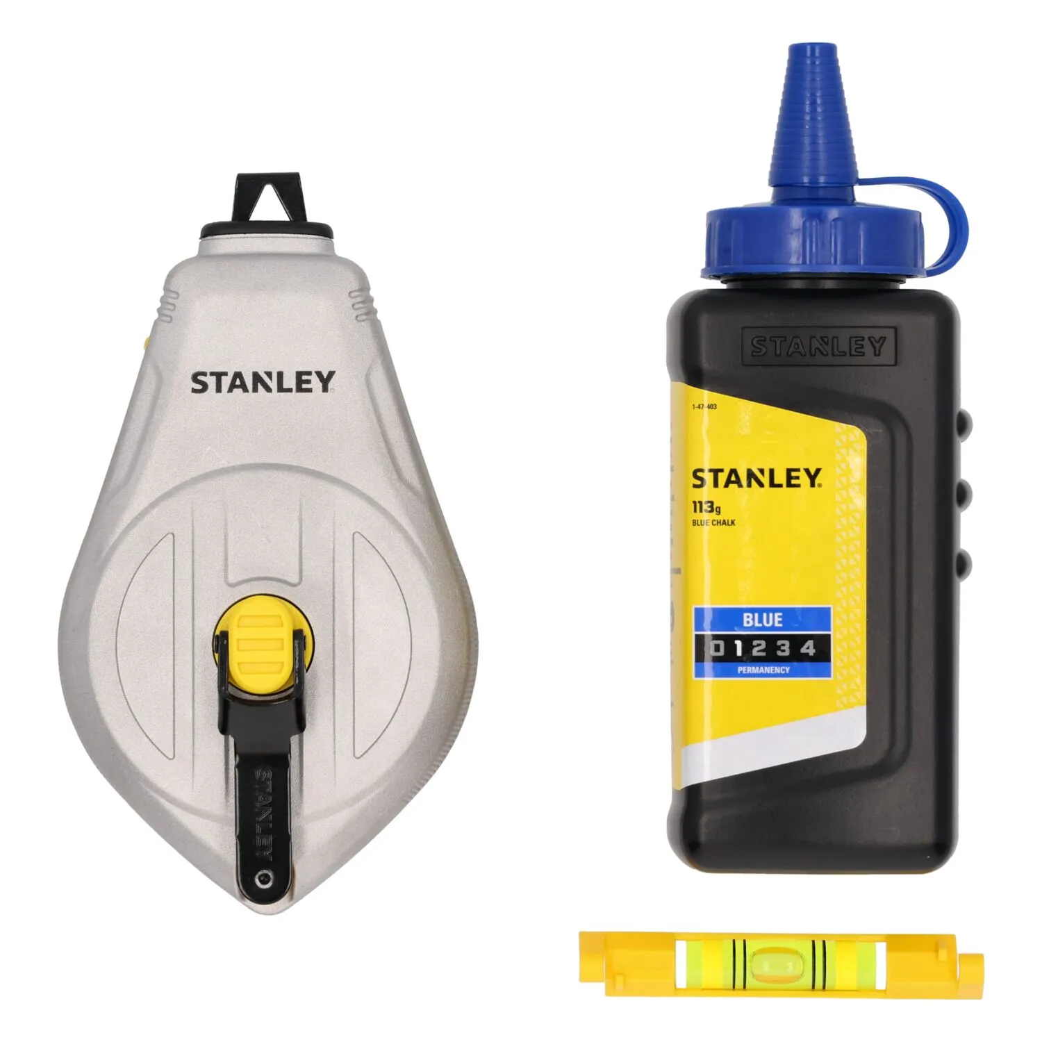 Stanley STHT47111-0 Slaglijnmolen Kit incl. lijnwaterpas - Aluminium - 30m - blauw