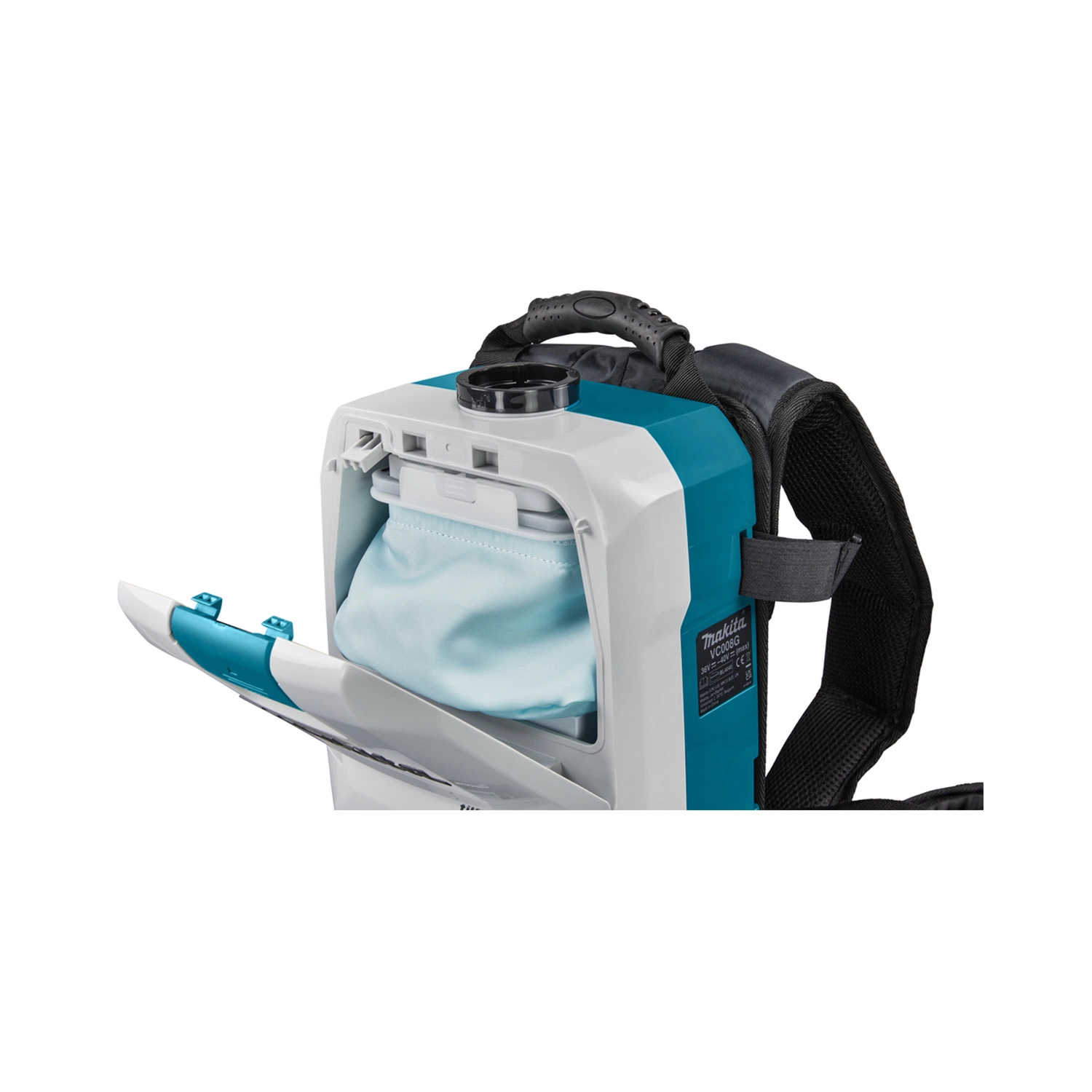 Makita VC008GU201 Corps d'aspirateur dorsal à batterie XGT 40V Max (2 batteries de 4,0 Ah)-image