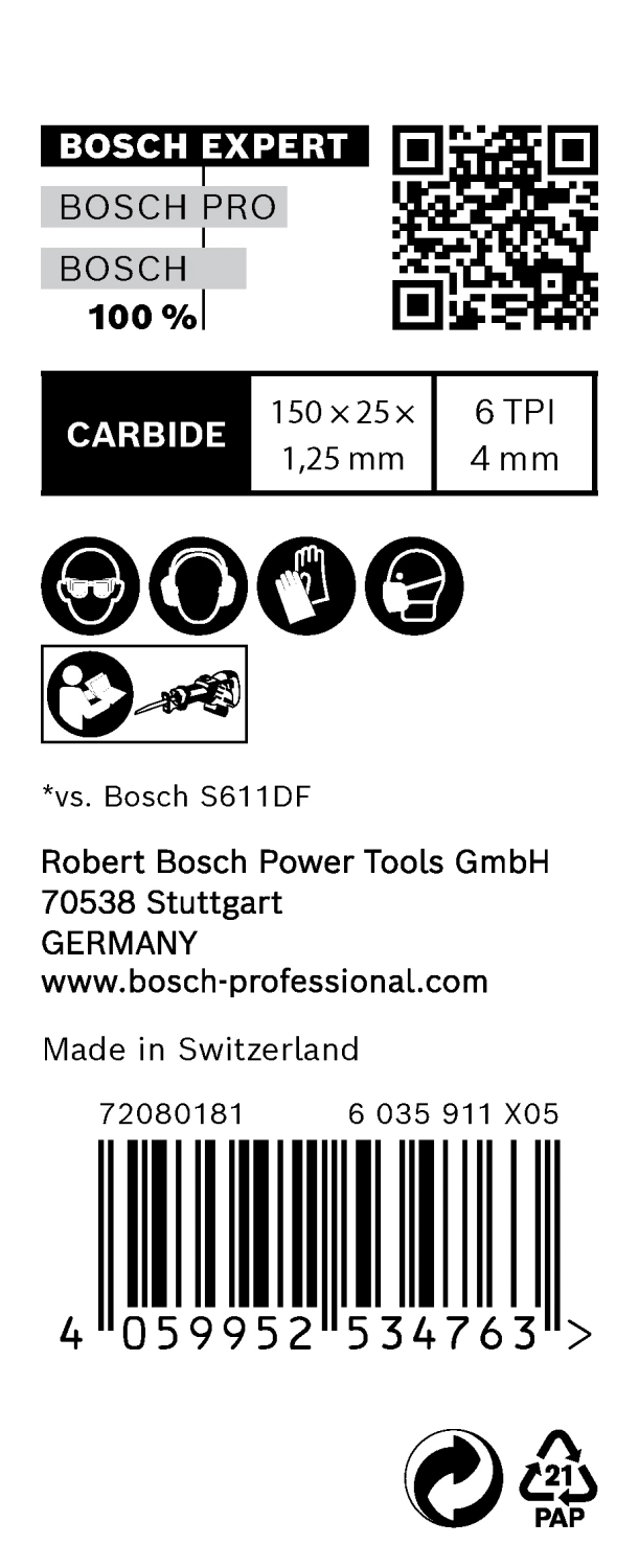 Bosch 2608900386 EXPERT Reciprozaagblad S956DHM 10st Window Demolition-image