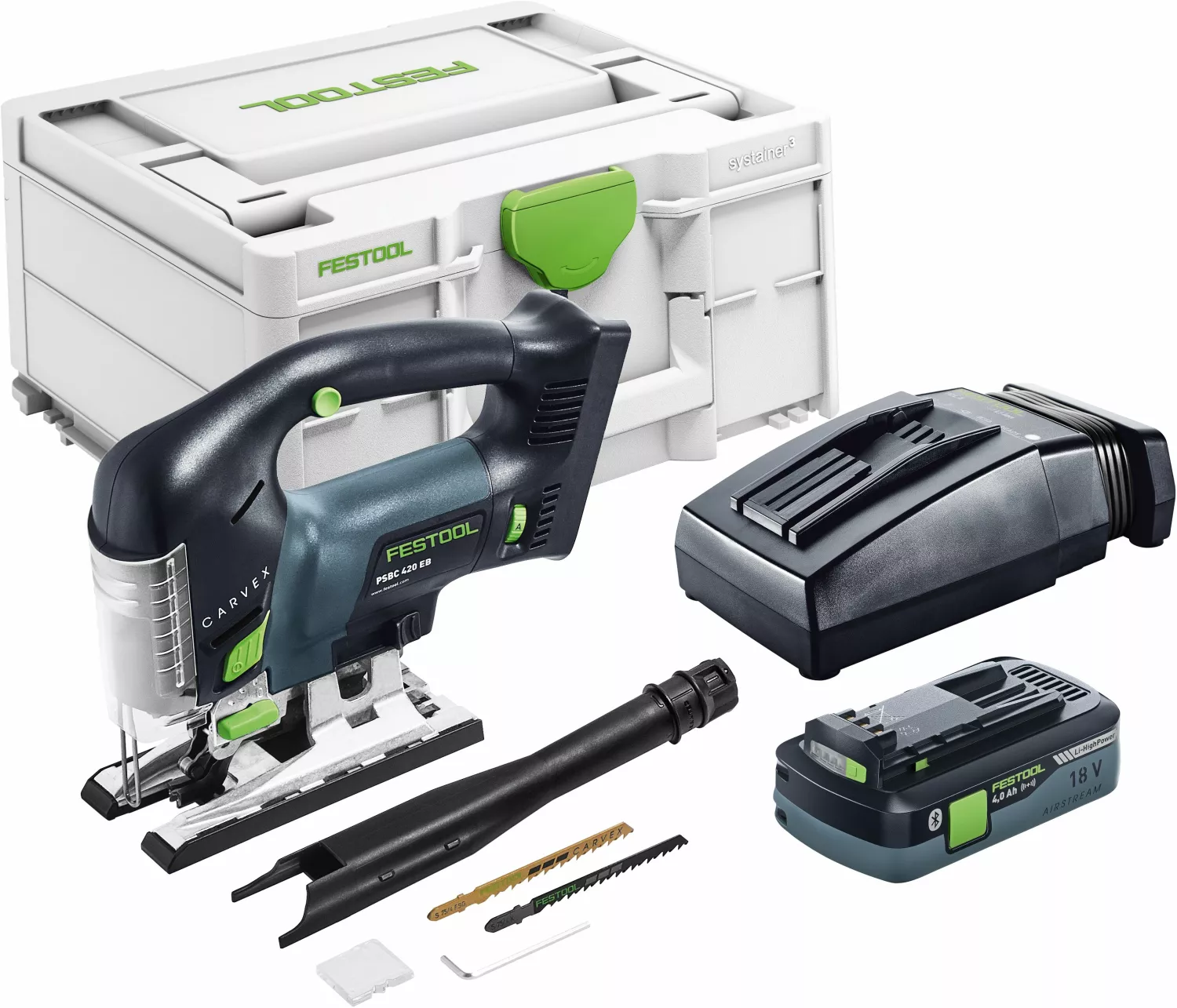 Festool CARVEX PSBC 420 HPC4,0 EBI-Plus 18V Li-Ion accu decoupeerzaagmachine set (1x 4,0Ah) in systainer - 120mm - koolborstelloos-image