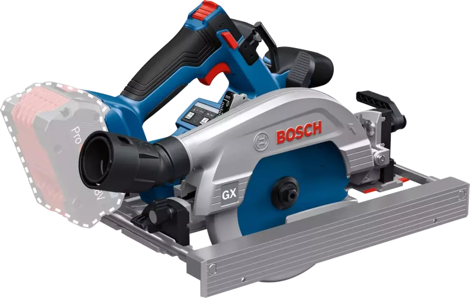 Bosch GKS 18V-57-2 GX 18V accu Cirkelzaag body inclusief FSN X 440 geleiderail - 165mm-image