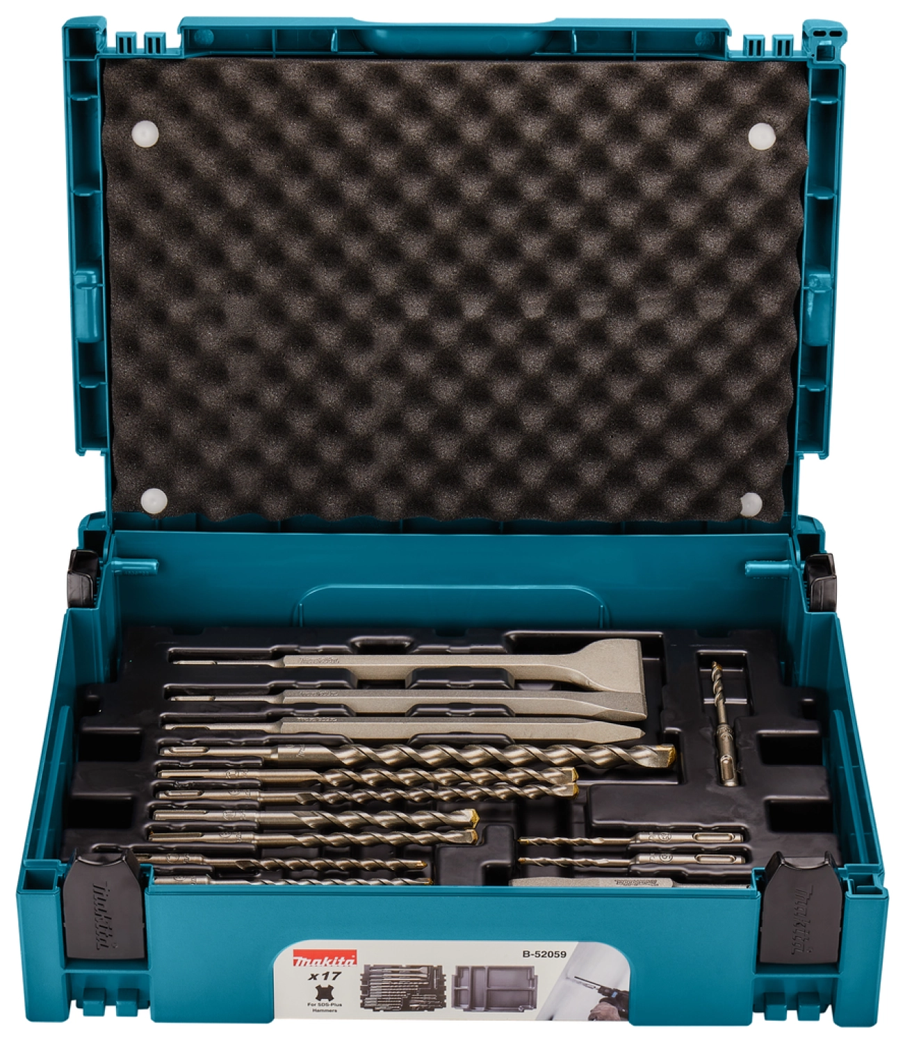 Makita B-52059 / B-53877 - 17 Forets et burins SDS-Plus dans coffret MAKPAC-image