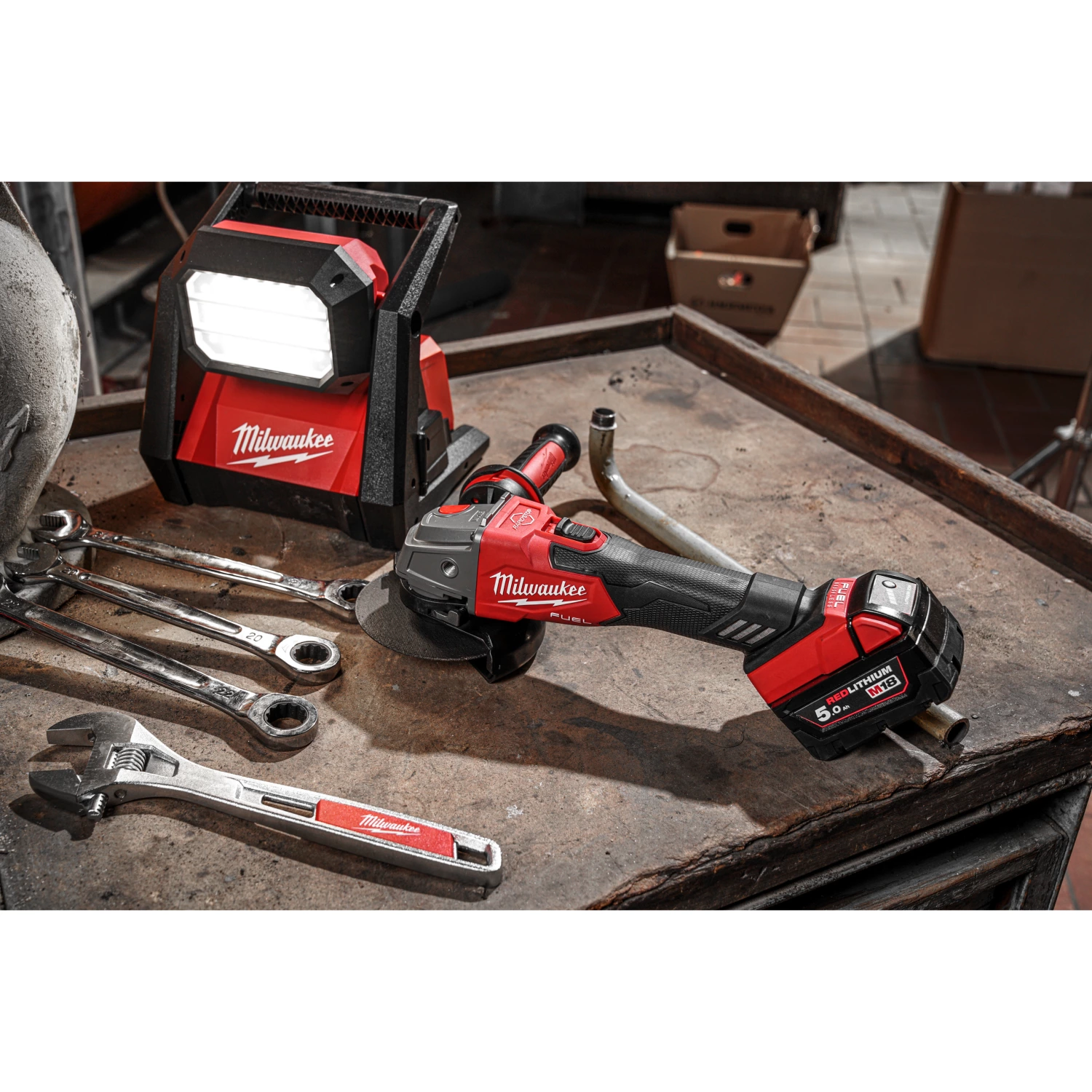 Milwaukee M18 FSAG125XB-501B 18V Li-ion accu haakse slijper set (1x 5.0Ah accu) in tas - 125mm-image