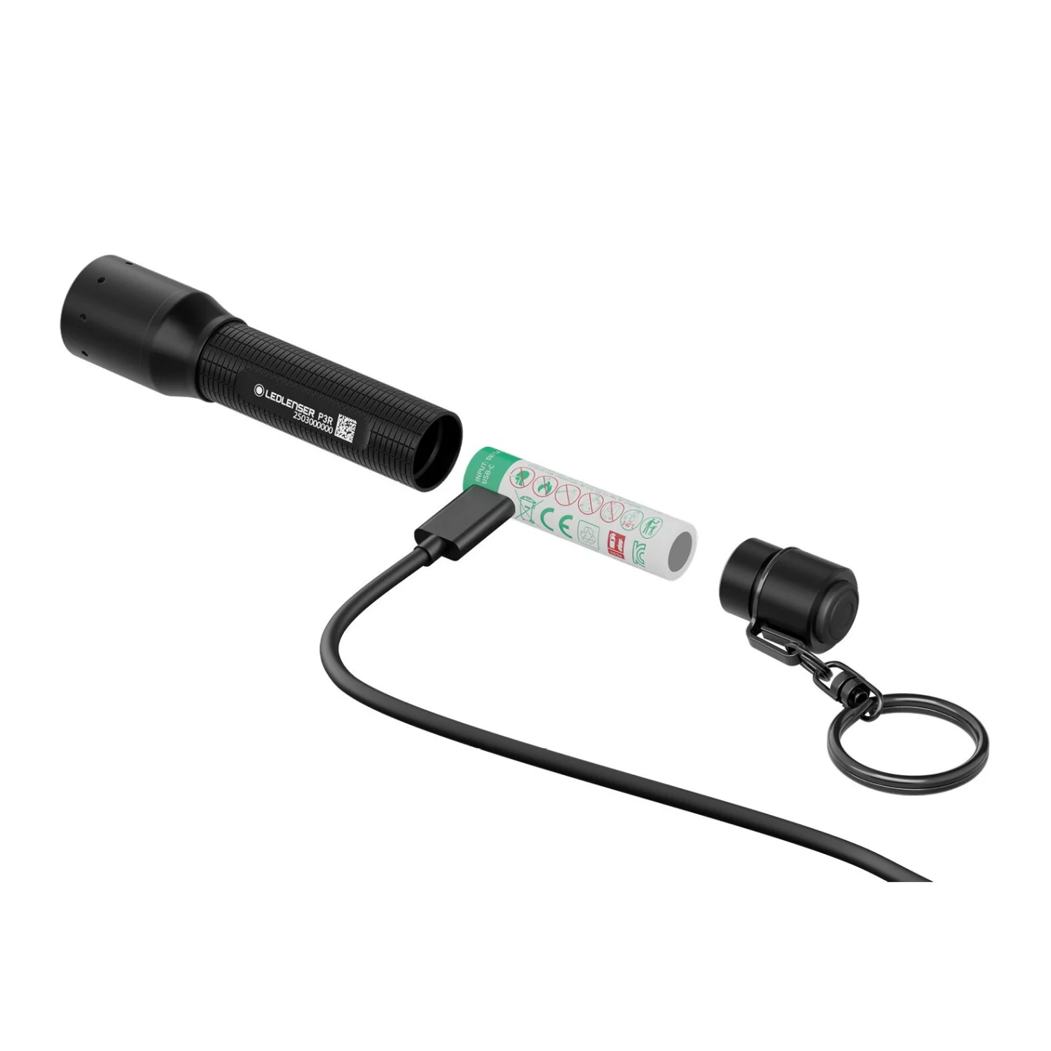 Ledlenser P3R Lampe torche LED - IP54 - 200Lm - Rechargeable-image