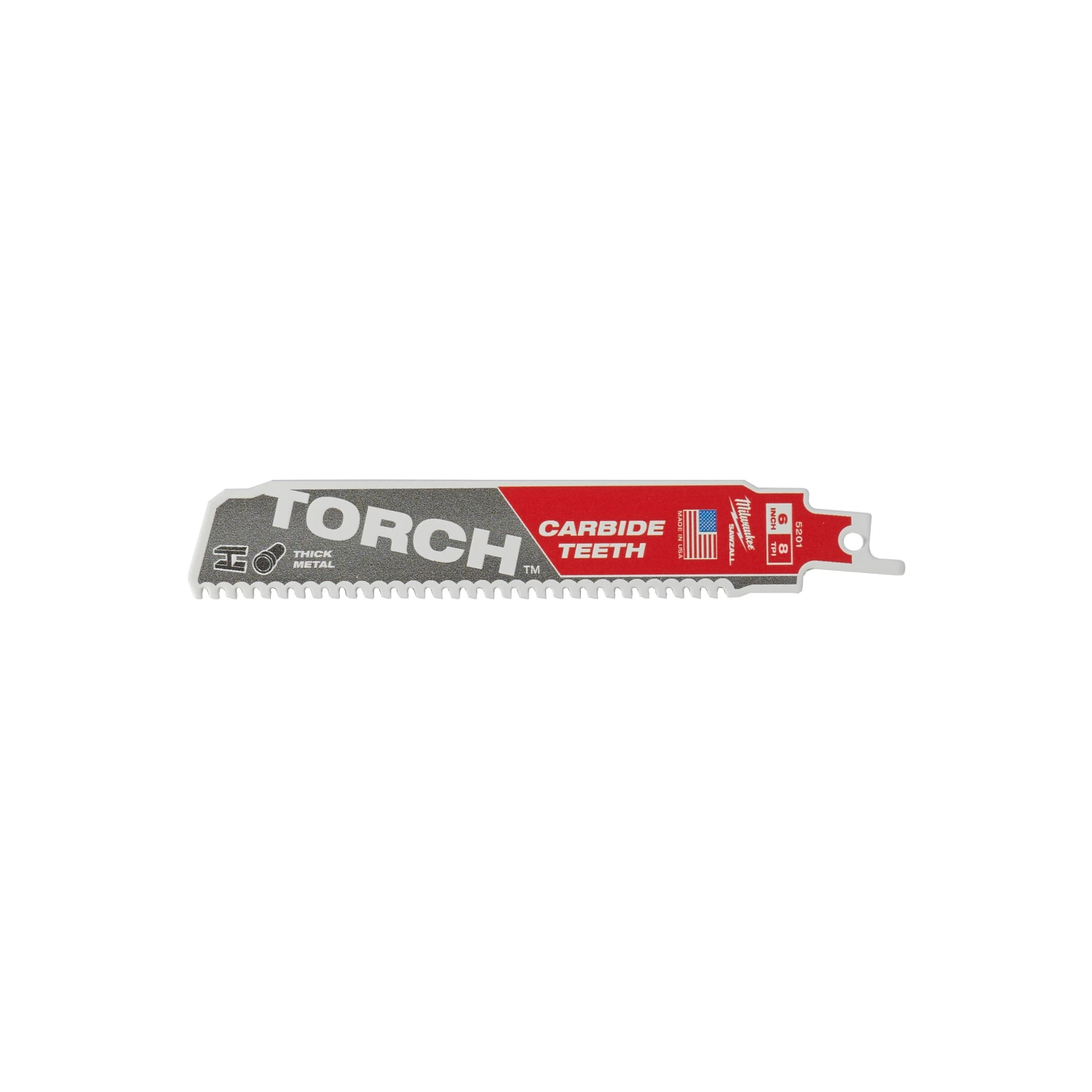 Milwaukee 48475201 Lame de scie alternative Sawzall TCT TORCH Carbide - 150 x 8TPI - métal-image
