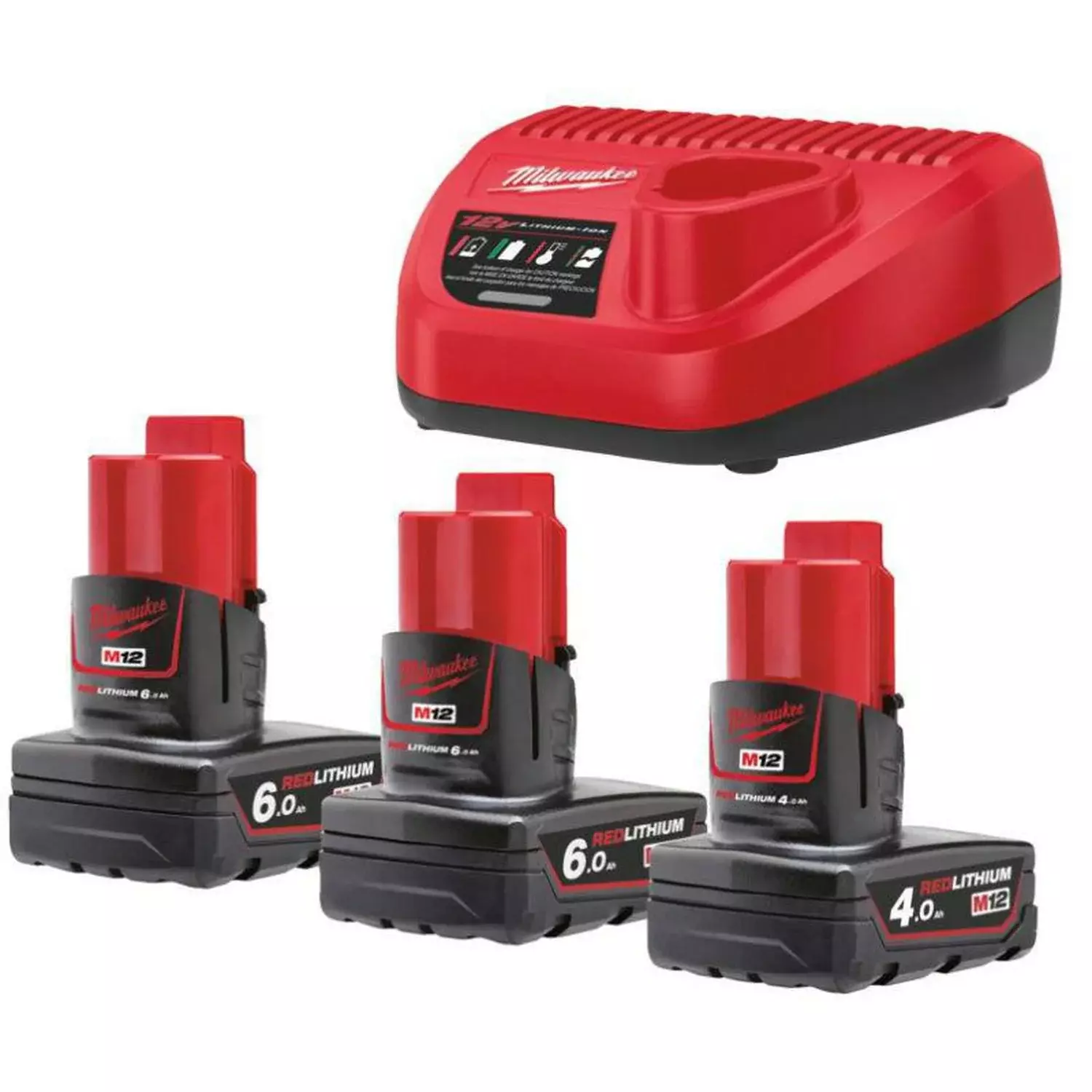 Milwaukee M12 NRG01-643 Set batterie 12V 4.0 / 6.0Ah - 4932492932-image