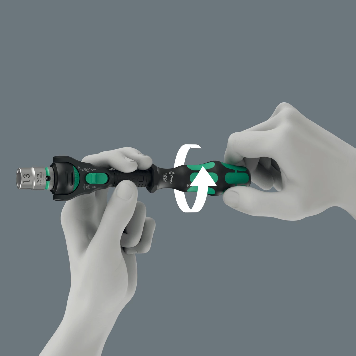 Wera 05135881001 8000 B Black Edition Zyklop Speed Ratel - 3/8" - 199 mm-image