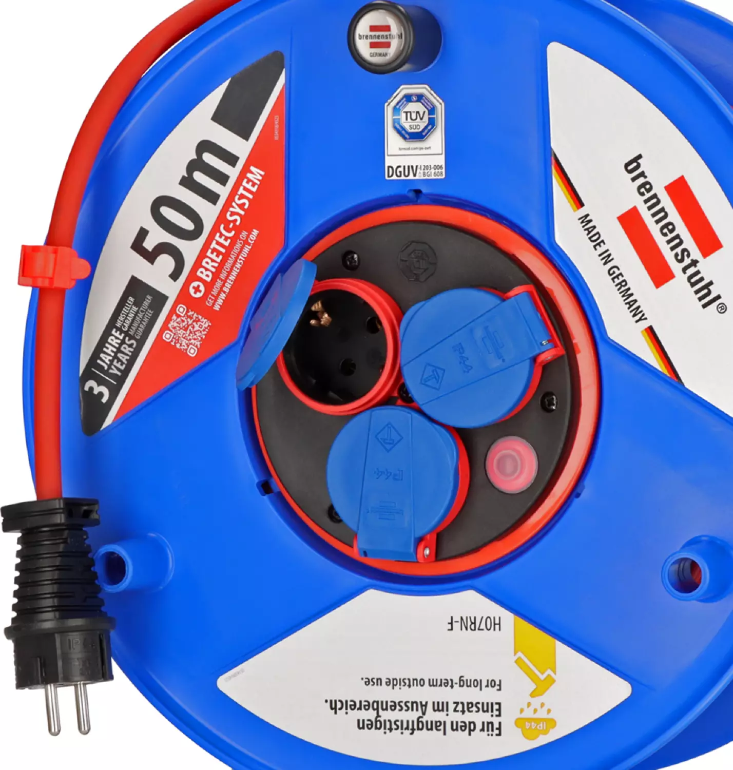 Brennenstuhl 1238930 Garant Bretec IP44 kabelhaspel - H07RN-F 3G1,5 - 50m-image