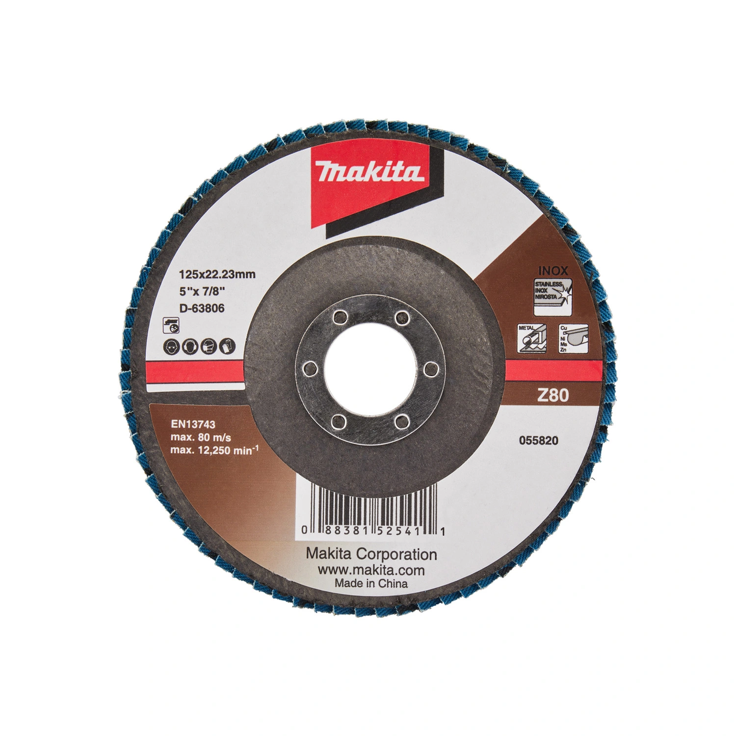 Makita D-63806  Lamellen schuurschijf - 125 - Z80