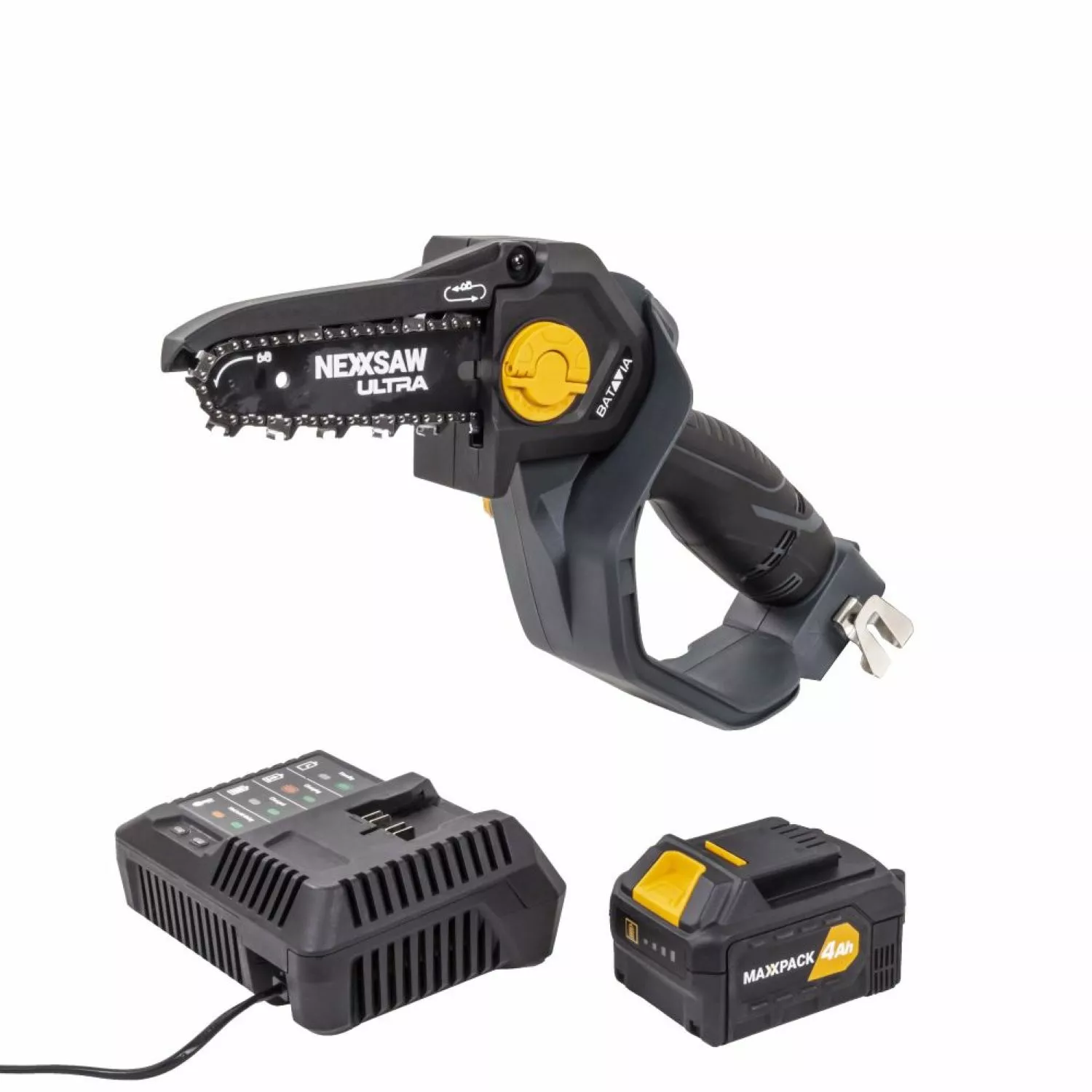 Batavia 7064356 Nexxsaw V3.2 Maxxpack Ultra 18V Li-Ion batterie mini tronçonneuse (1x 4.0Ah) - 175mm - sans charbons-image