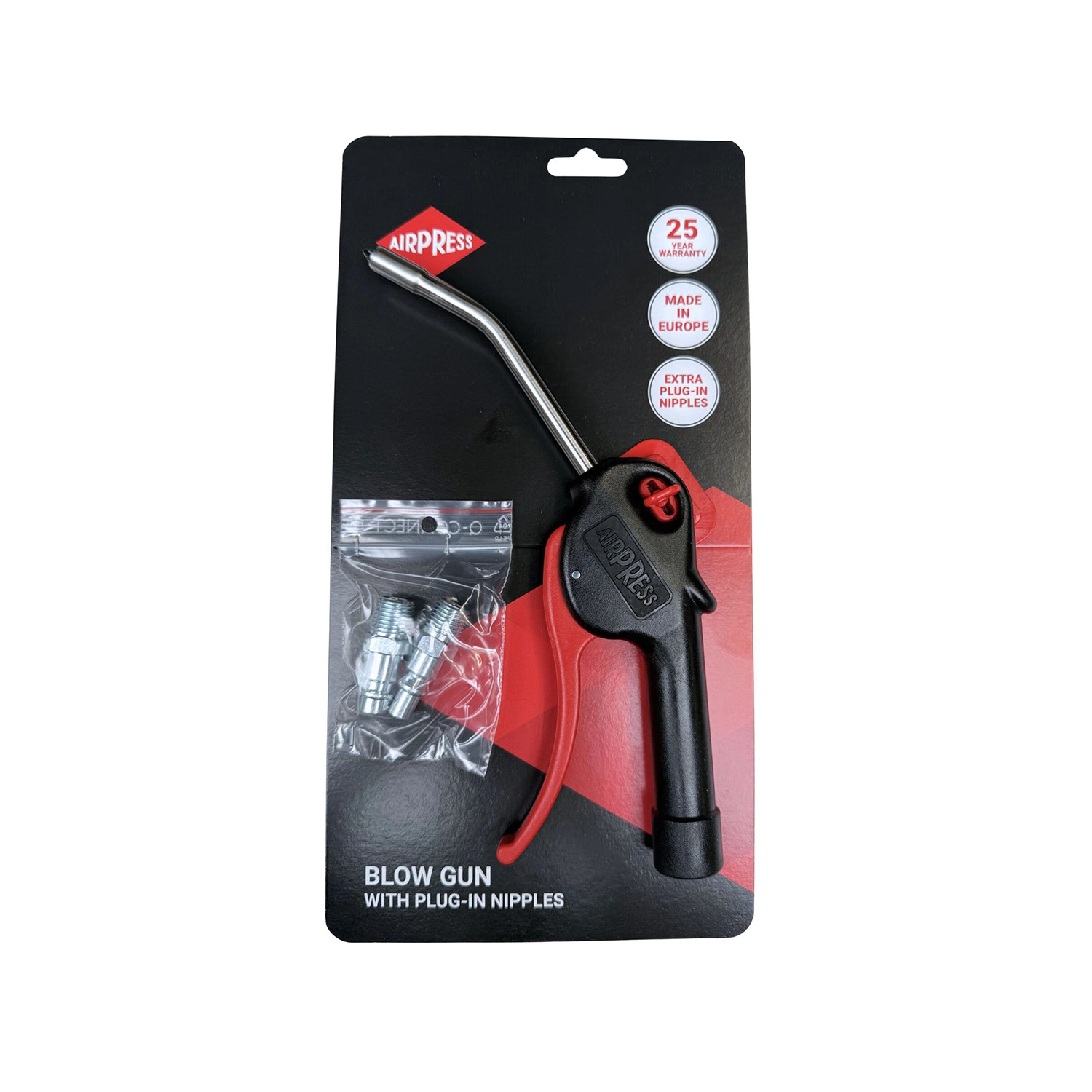 Airpress 4300005 Pistolet à air comprimé Super Silent - 12 bars - 330 l/min - avec raccords enfichables-image