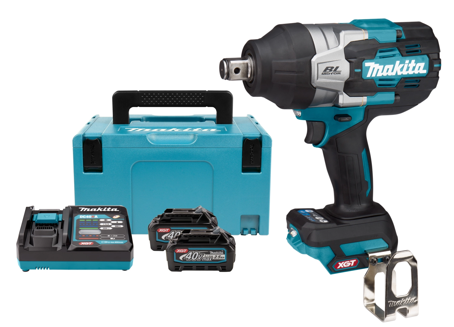 Makita TW001GD201 - XGT  Boulonneuse à chocs sans-fil 40V max Li-ion - 2 batteries 2,5 Ah - Makpac - Brushless-image