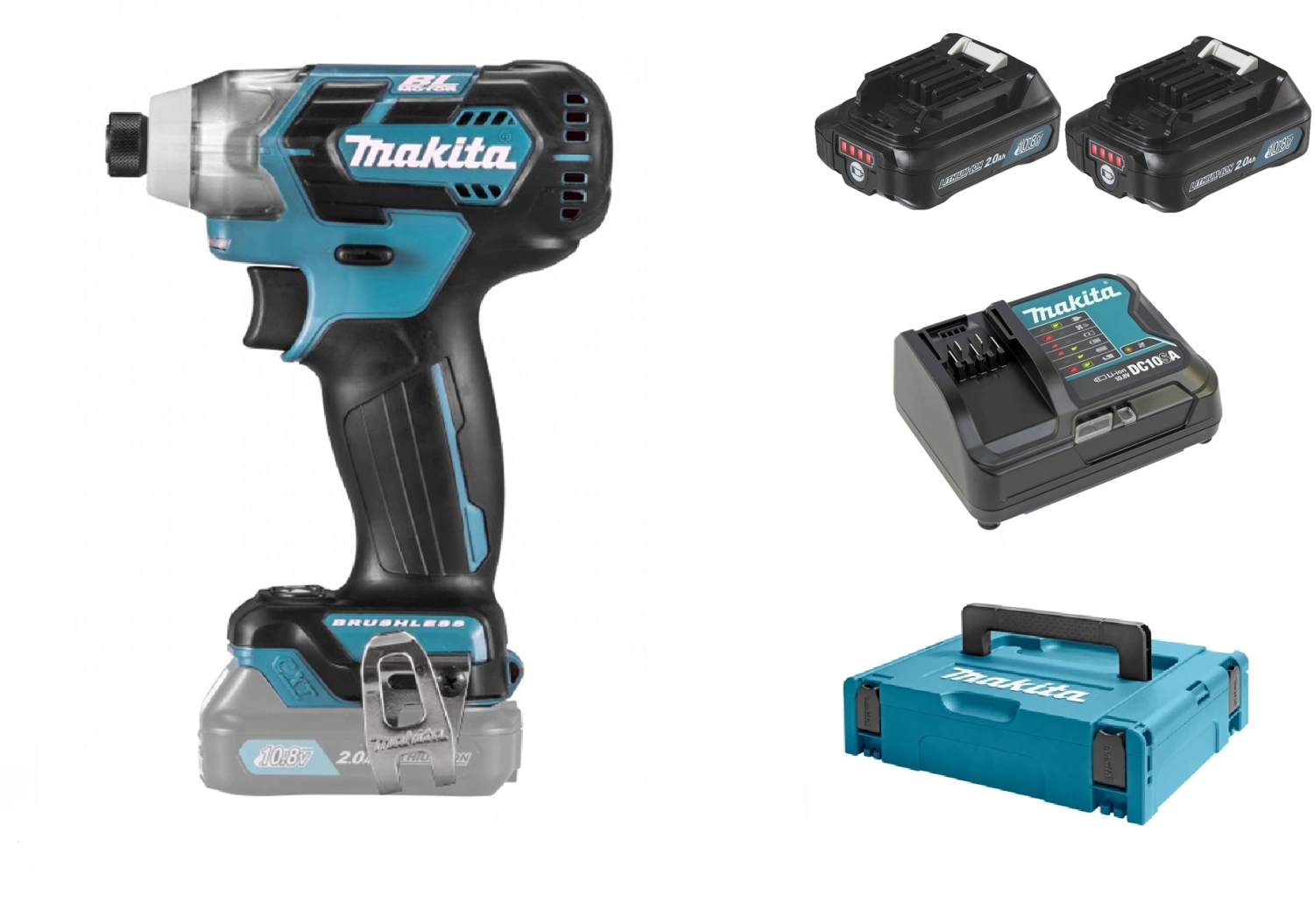 Makita TD111DSAJ 10,8V Li-Ion accu slagschroevendraaier set in Mbox (2x 2,0Ah accu) - 135Nm-image