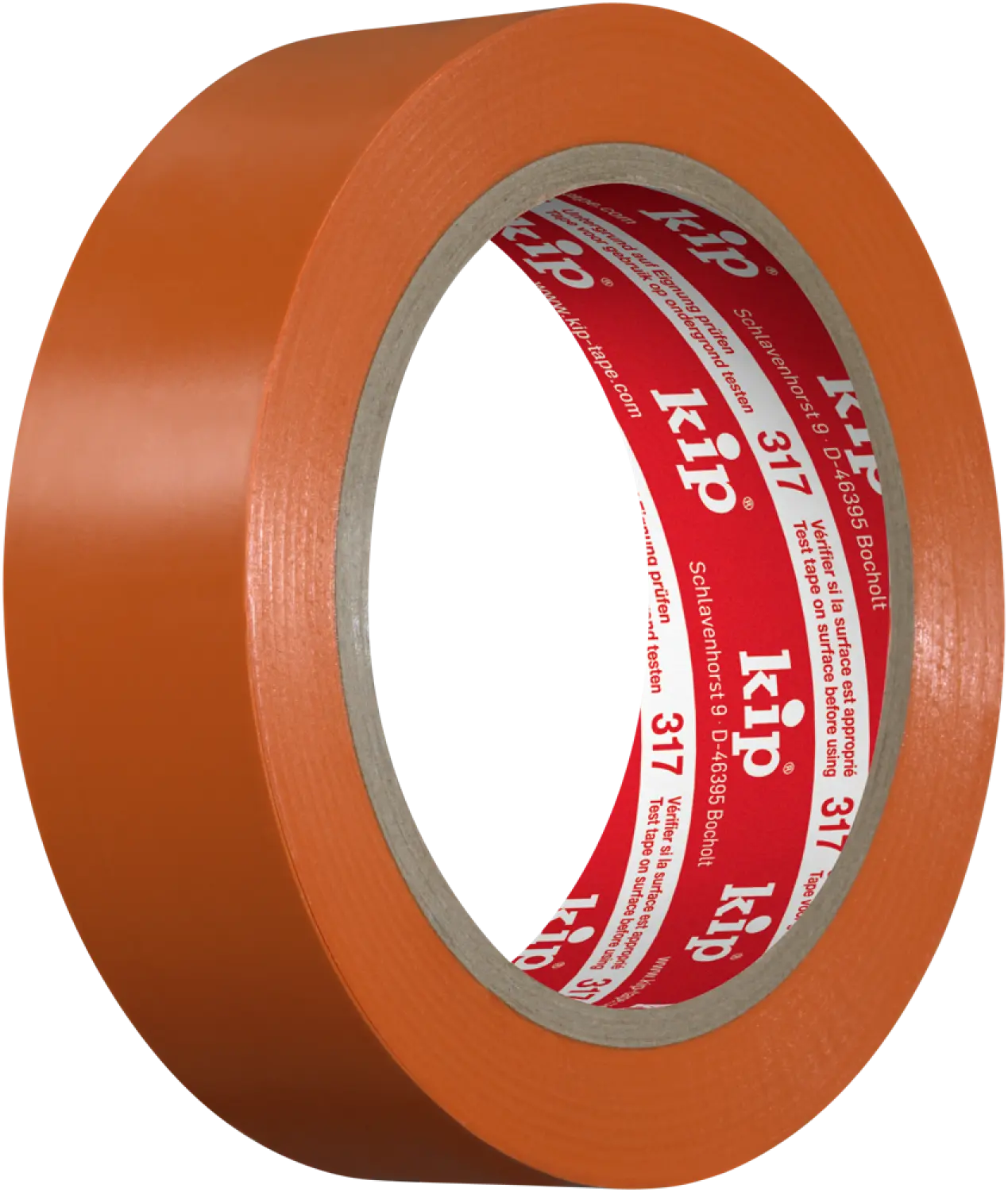 Kip Tape 317-63 Ruban de masquage en PVC Premium Plus - Lisse - Orange - 30 mm x 33 m