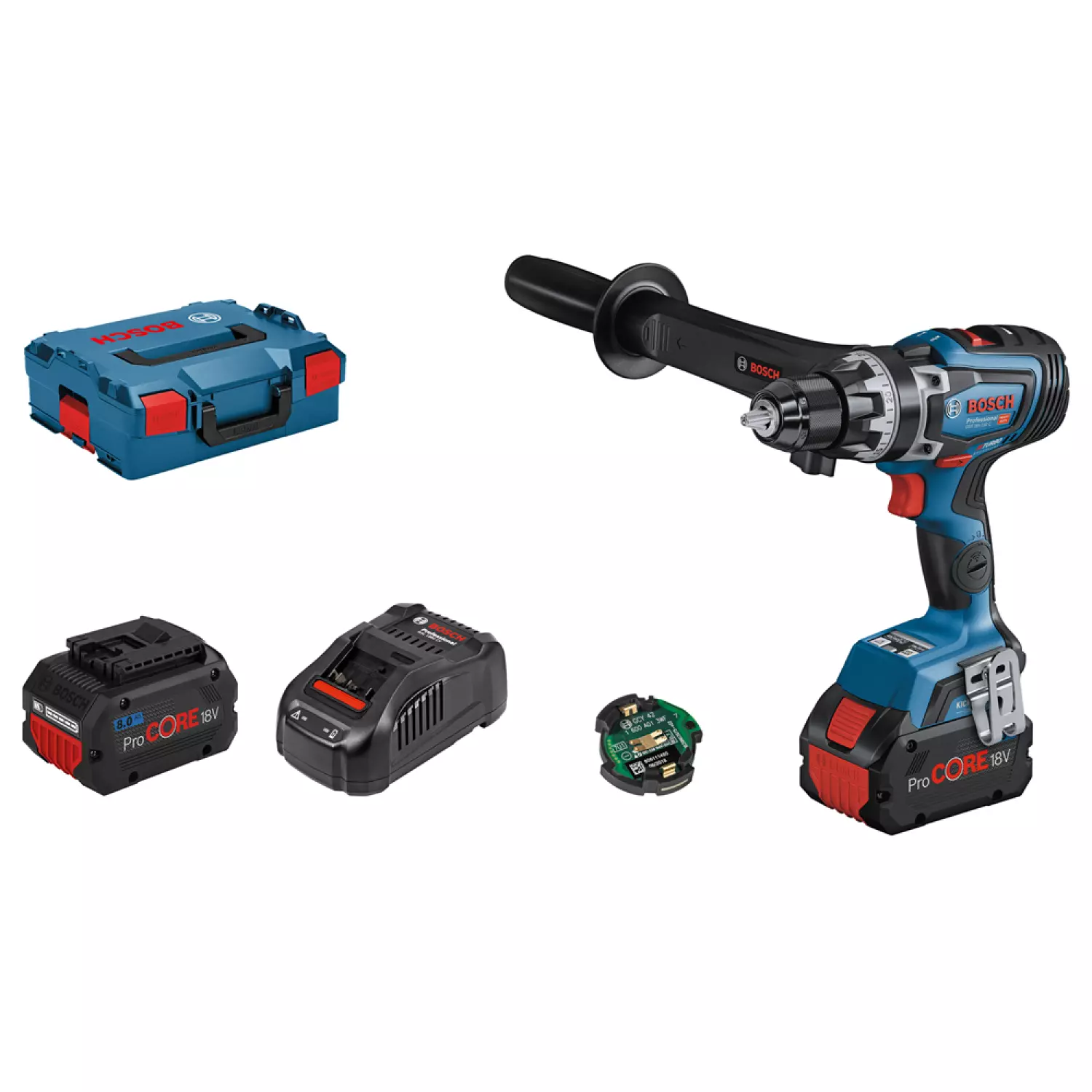 Bosch GSR 18V-150 C - Set perceuse visseuse Li-Ion 18V (2x batterie 8,0Ah) dans L-Boxx - 150Nm - moteur brushless-image