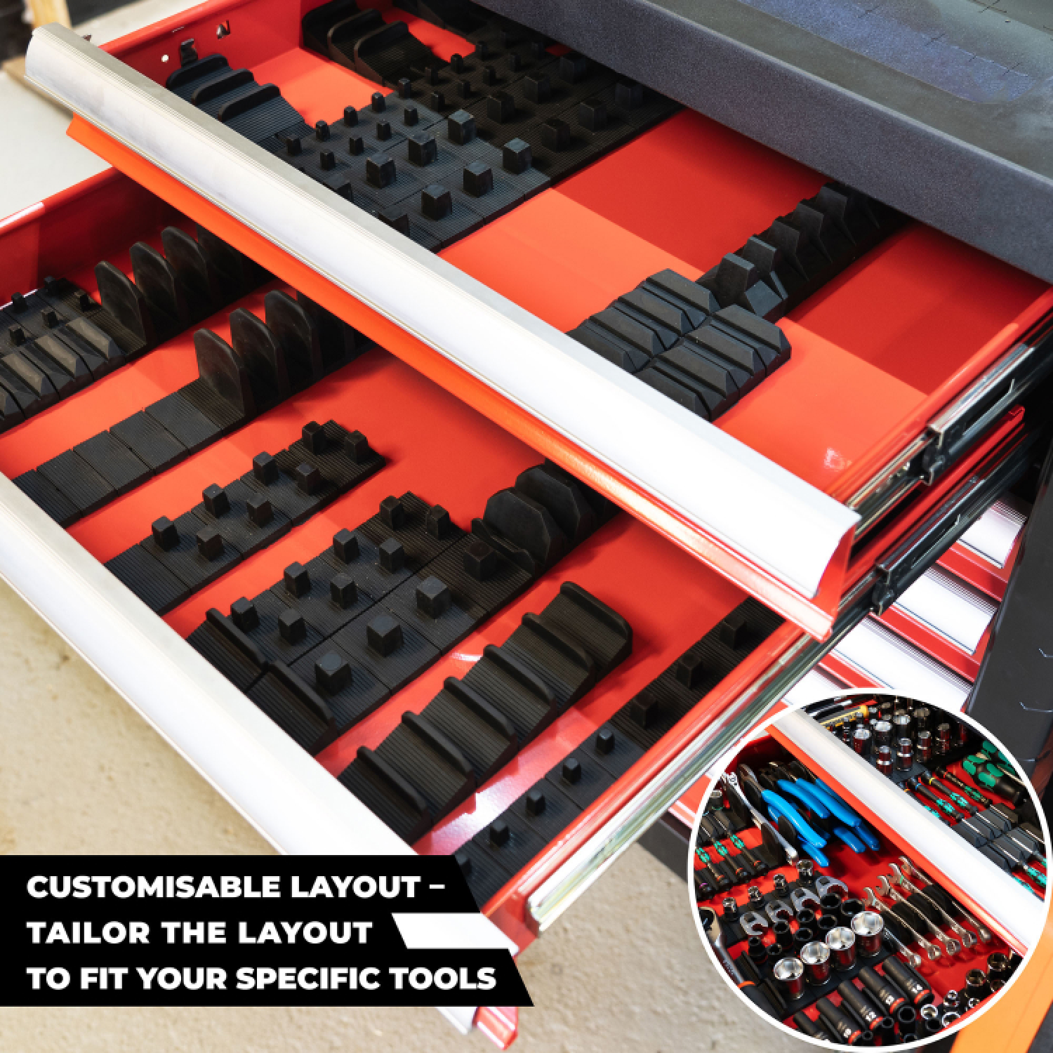 StealthMounts DHSP-1/2-SK-10 Drawer Hive Dophouder 1/2" voor ladekast - zwart - 10 stuks-image
