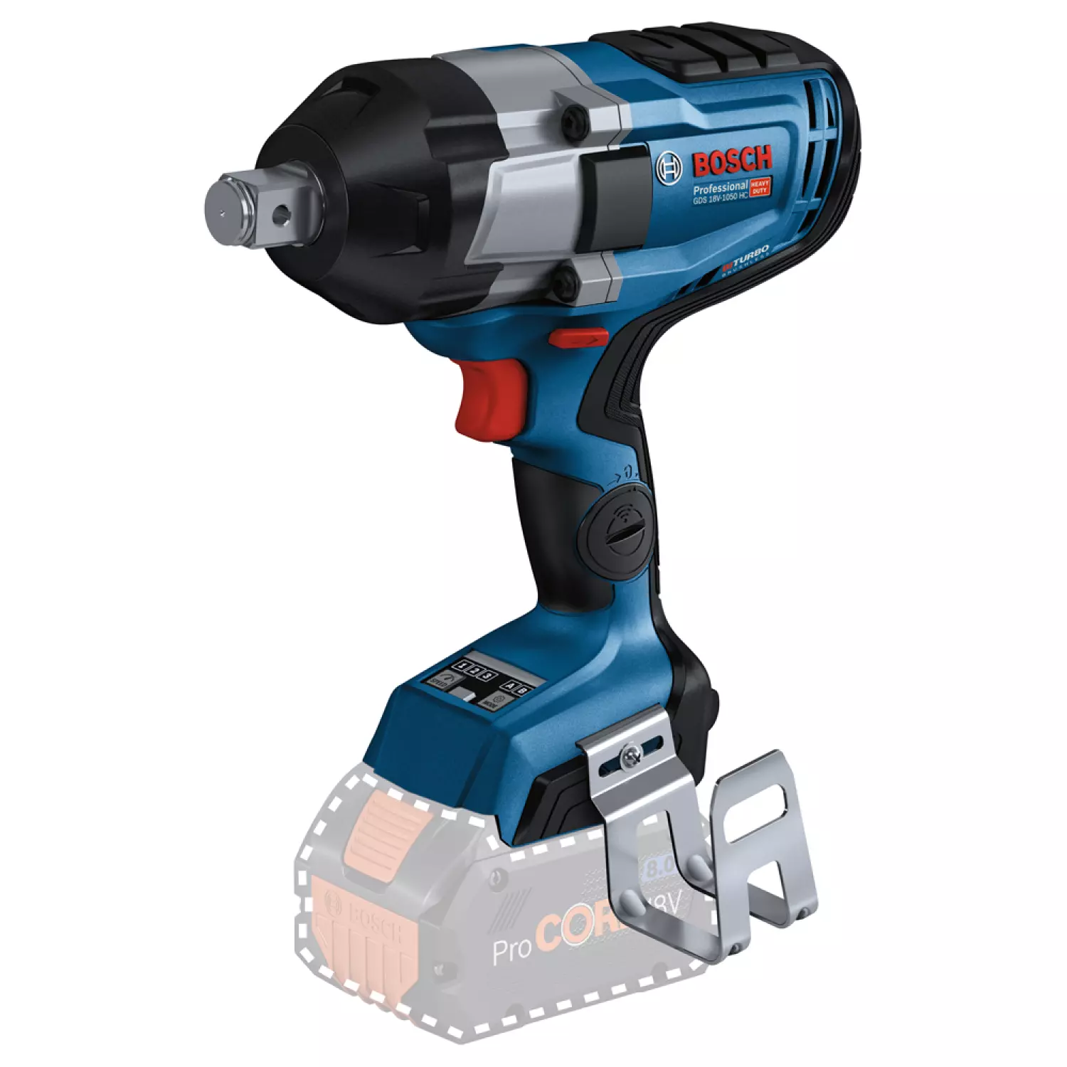 Bosch GDS 18V-1050 HC Clé à chocs sans fil - 18V Li-Ion - Machine seule - BiTurbo - dans L-Boxx - 1050 Nm - brushless-image