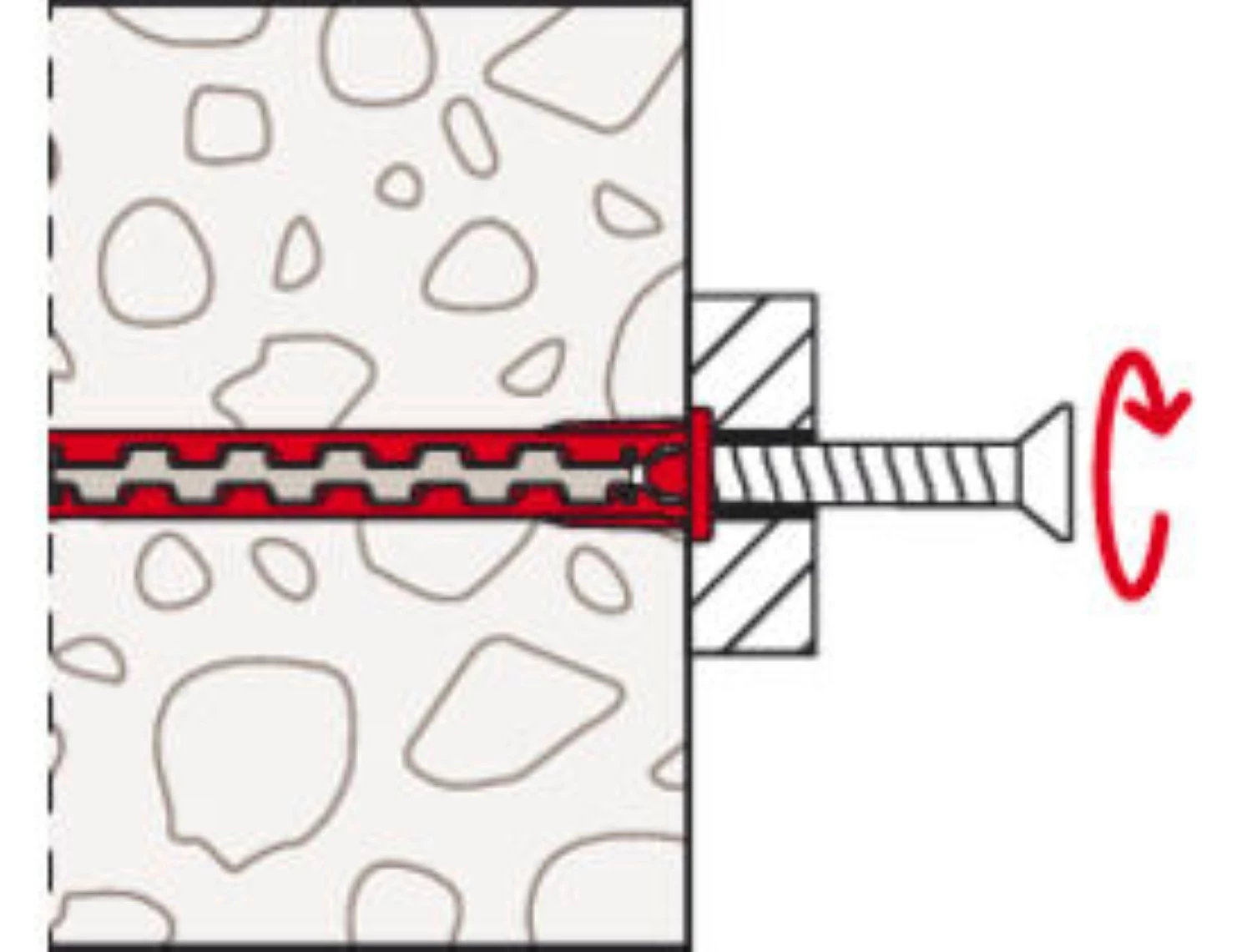 Fischer 577390 Nylon plug HybridPower 10 x 90 FUS met schroef (10st)-image