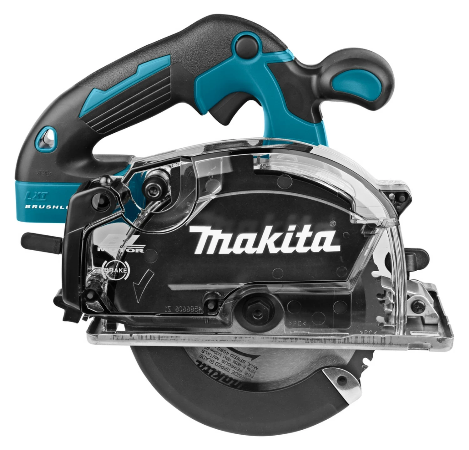 Makita DCS553RTJ 18V Li-Ion batterie scie circulaire à métaux (2x 5,0Ah batterie) dans Mbox - 150 mm - sans charbon-image