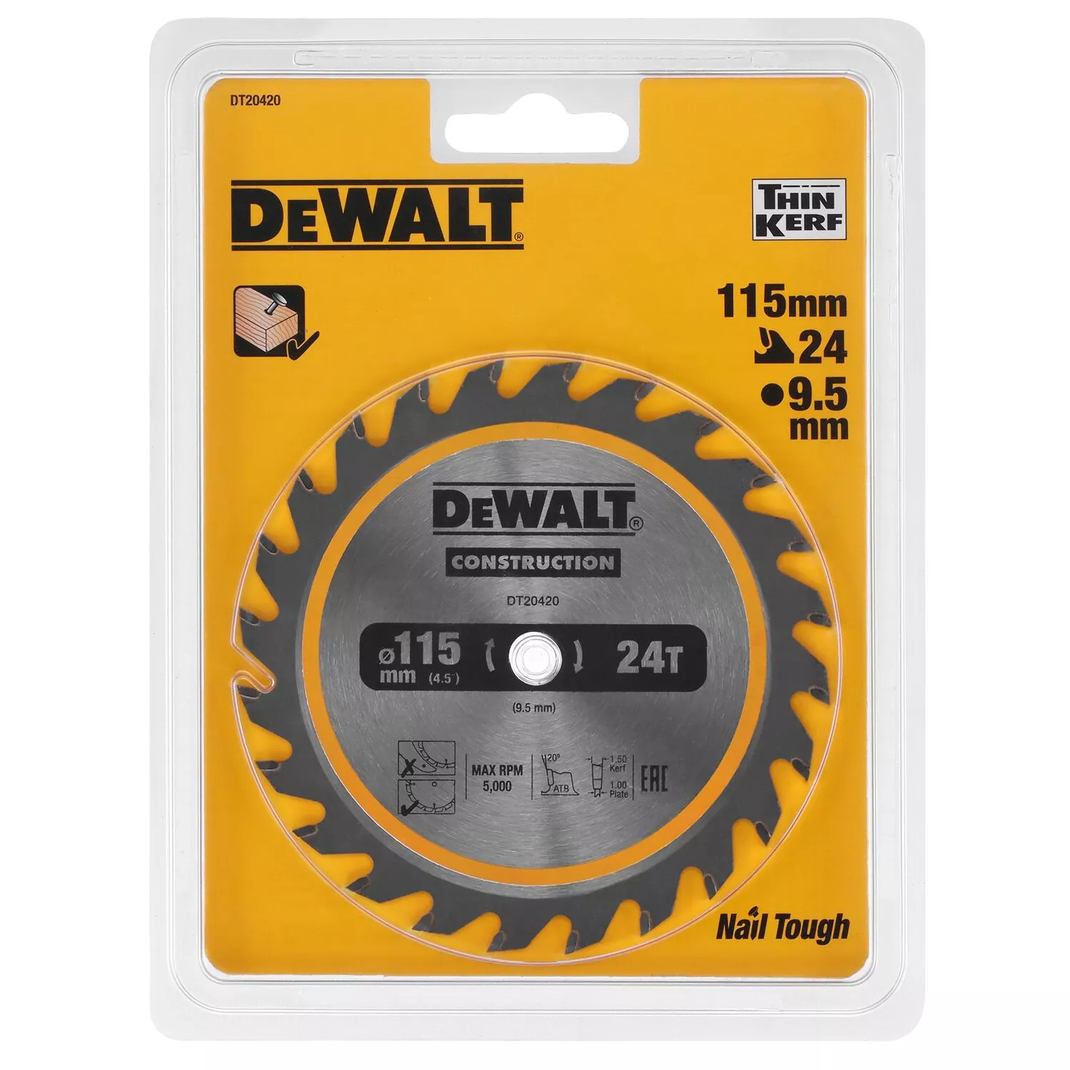 Dewalt DT20420 Cirkelzaagblad CZB 115x10x24t - 1,65 mm voor DCS571-image