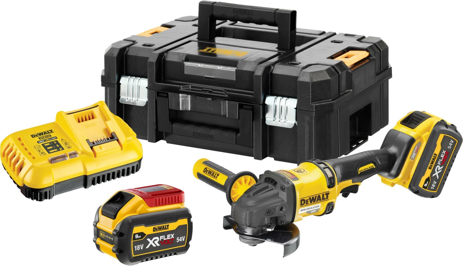 DeWALT DCG418X2-QW 54V Li-ion FlexVolt Accu Haakse Slijper set (2x 9.0Ah) - 125mm-image