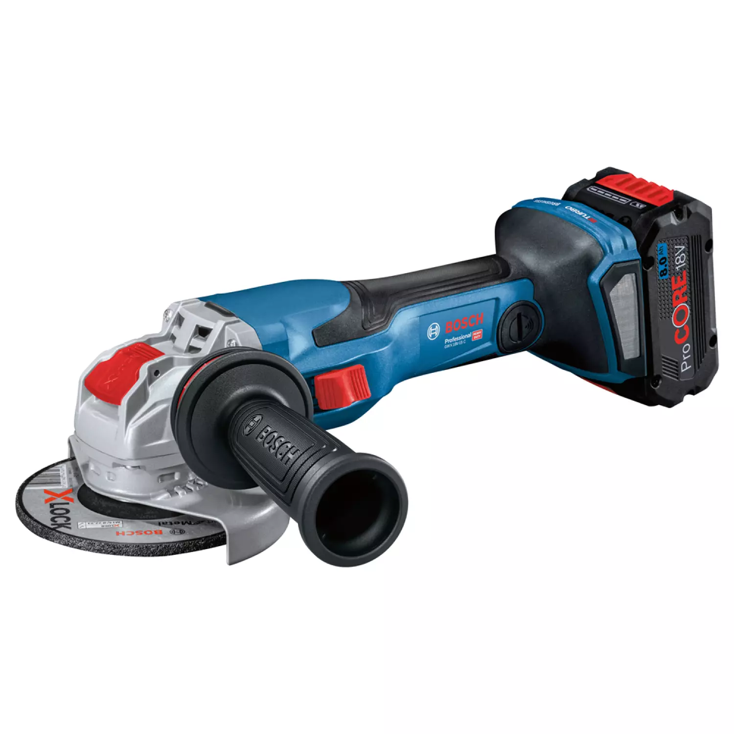 Bosch GWX 18V-15 C 18V batterie Li-Ion BiTurbo Meuleuse d'angle (2x 8,0Ah) dans L-Boxx - 125mm - sans balais-image