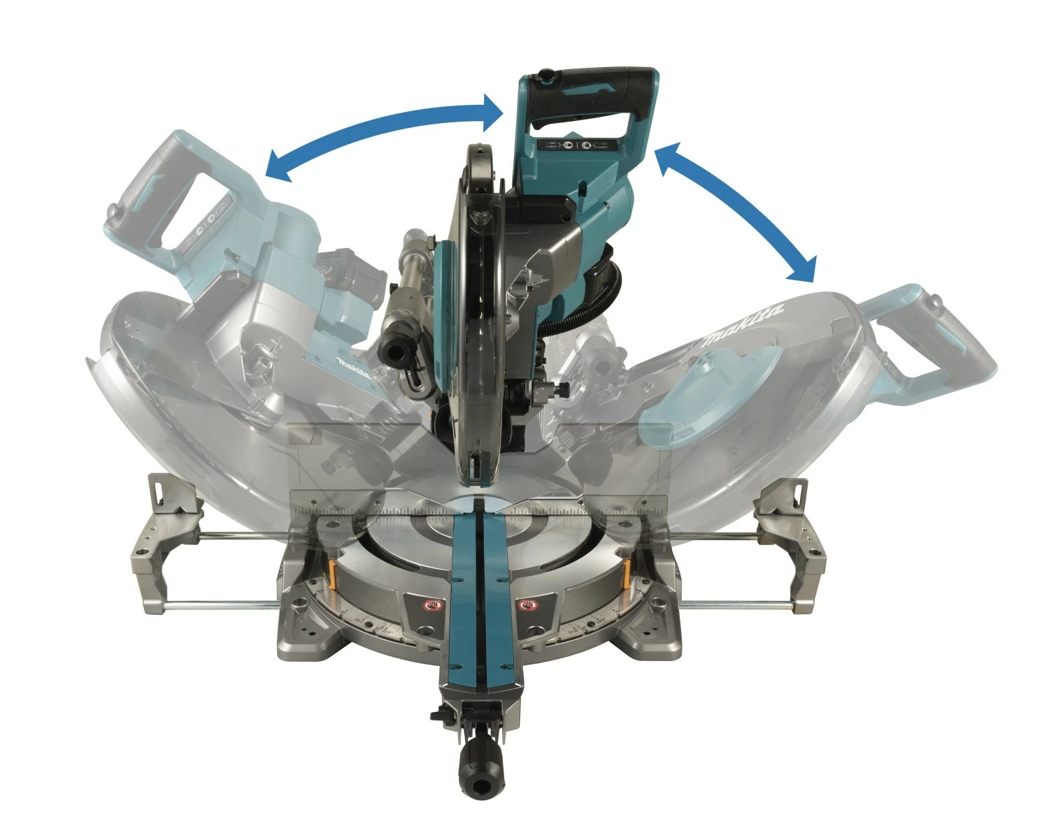 Makita LS003GM102 40V Max Li-Ion accu radiaal afkortzaag set (1x 4,0Ah) incl. AWS zender - 305mm-image