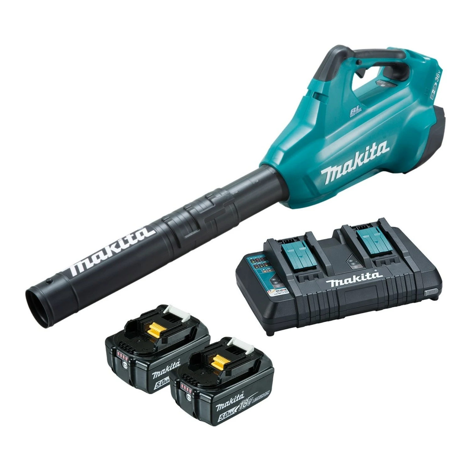 Makita DUB362PT2 36V (2x 18V) Li-Ion accu bladblazer set (2x 5,0Ah accu) - 200 km/h-image