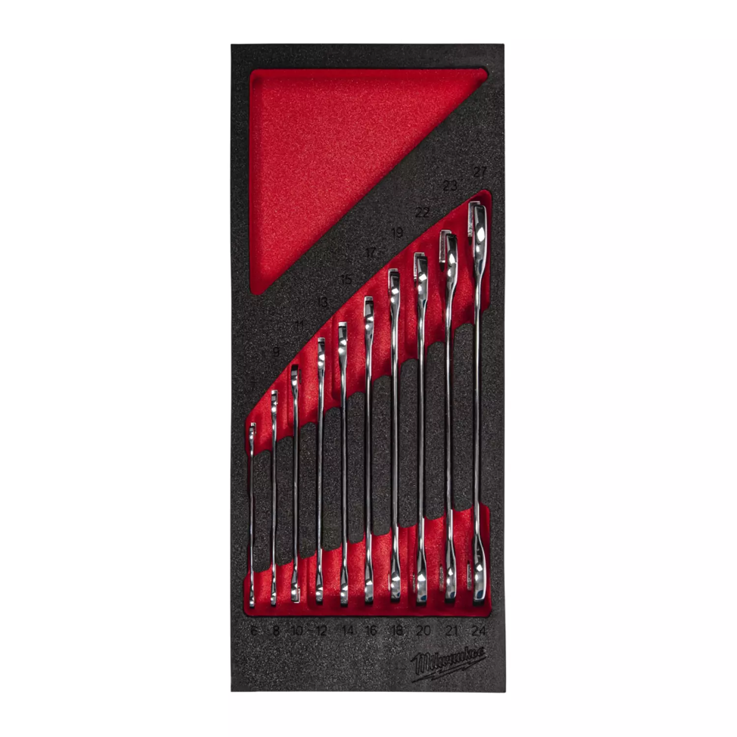 Milwaukee 4932499086 9-delige Ringsleutelset FOUR FLAT in foam inlay - 6-21mm-image