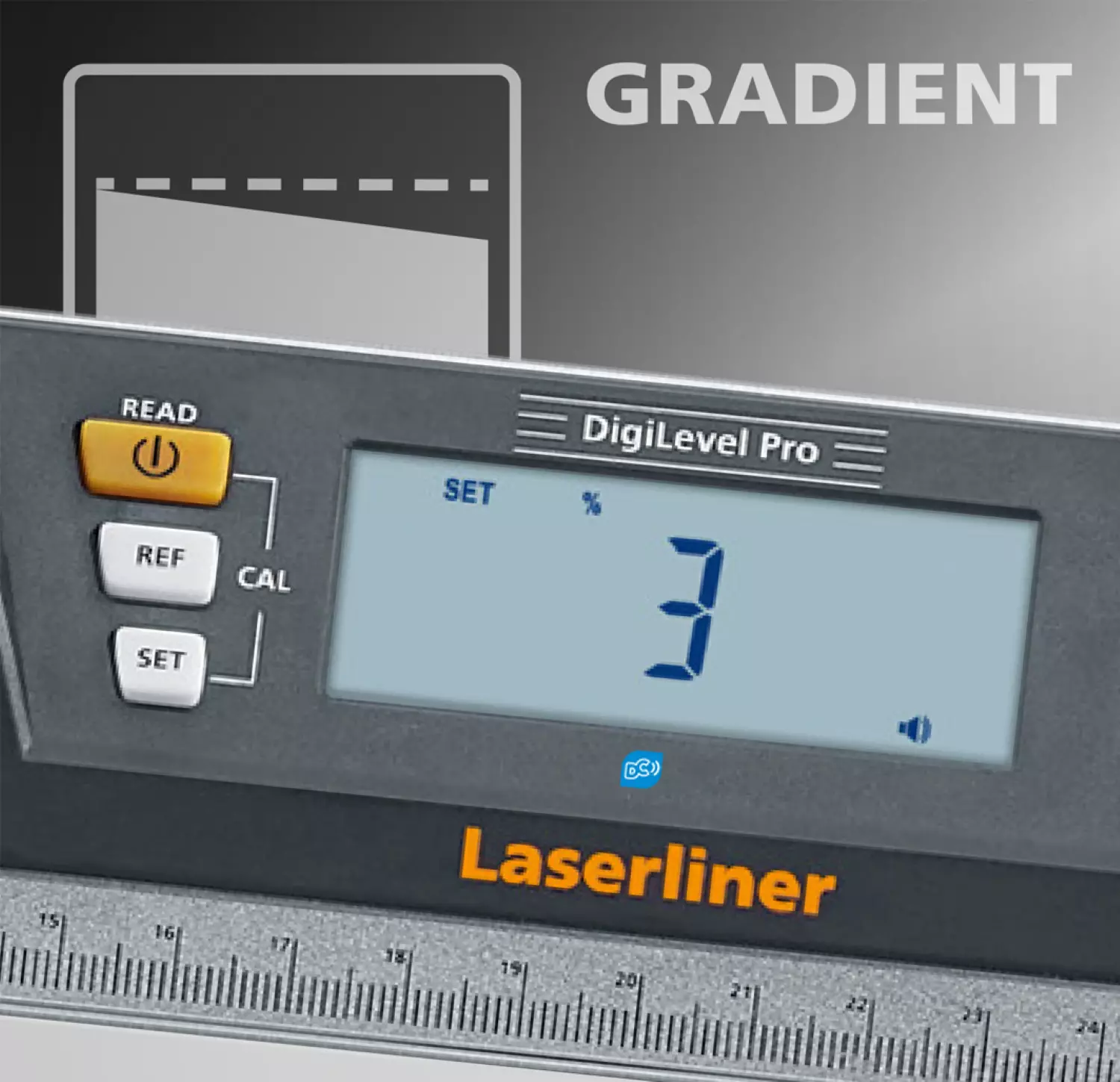 Laserliner DigiLevel Pro 100 Niveau à bulle numérique dans un étui - magnétique - Bluetooth - 1000 mm-image