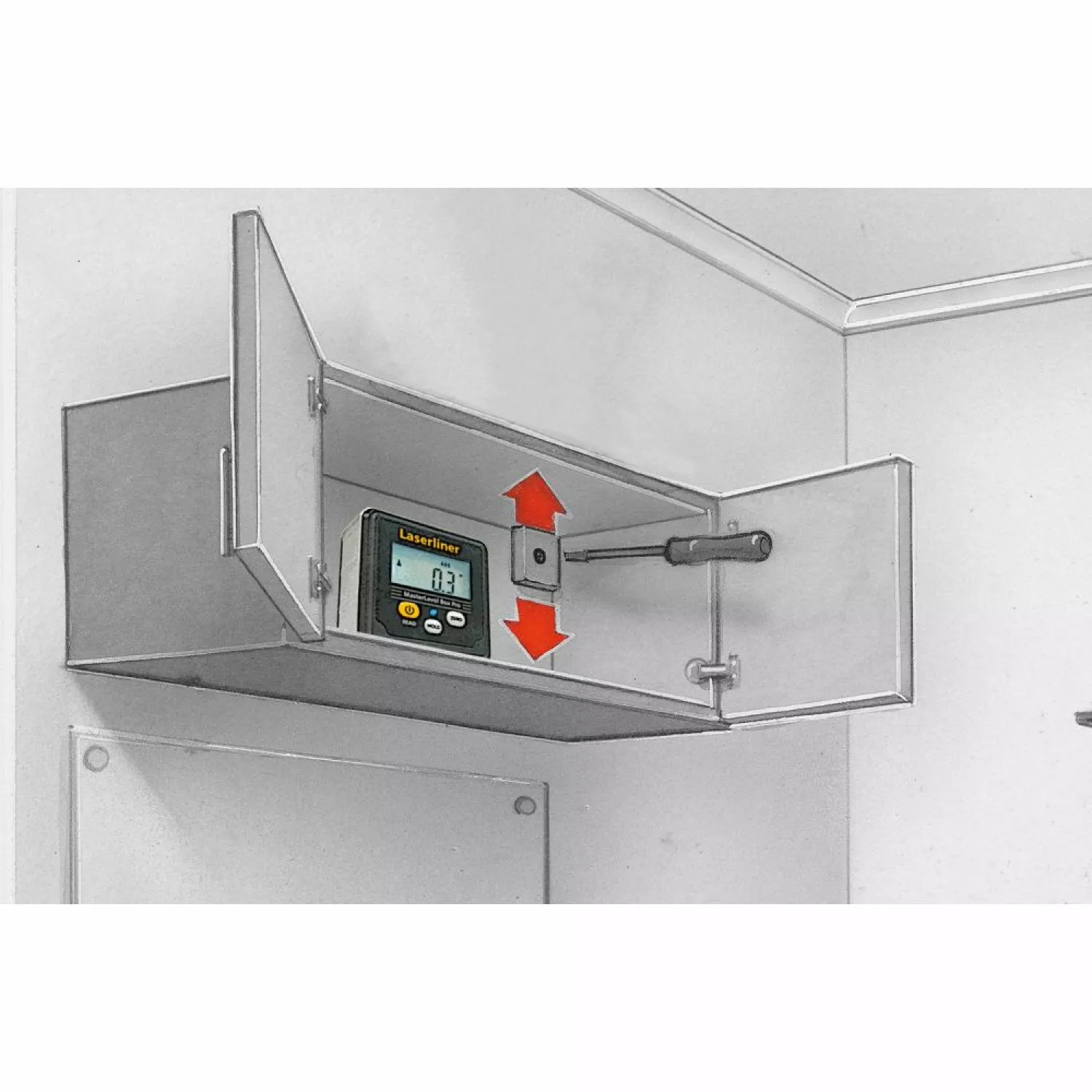 Laserliner MasterLevel Box Pro Niveau à bulle numérique - magnétique - Bluetooth - 59 mm-image