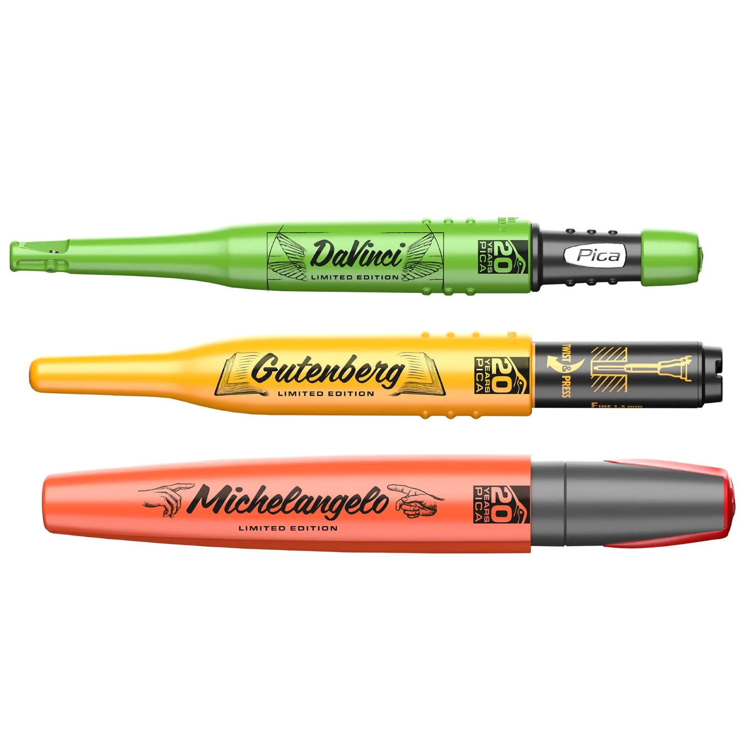 Pica 55060-J Master Belt Kit de marqueurs dans un étui 20 ans Édition limitée-image