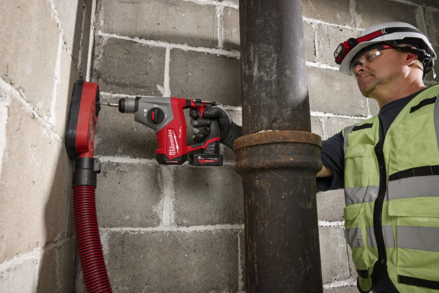 Milwaukee M12 FHAC16-502X 12V Li-ion accu boorhamer set (2x 5.0Ah accu) in HD Box - 1.15J-image