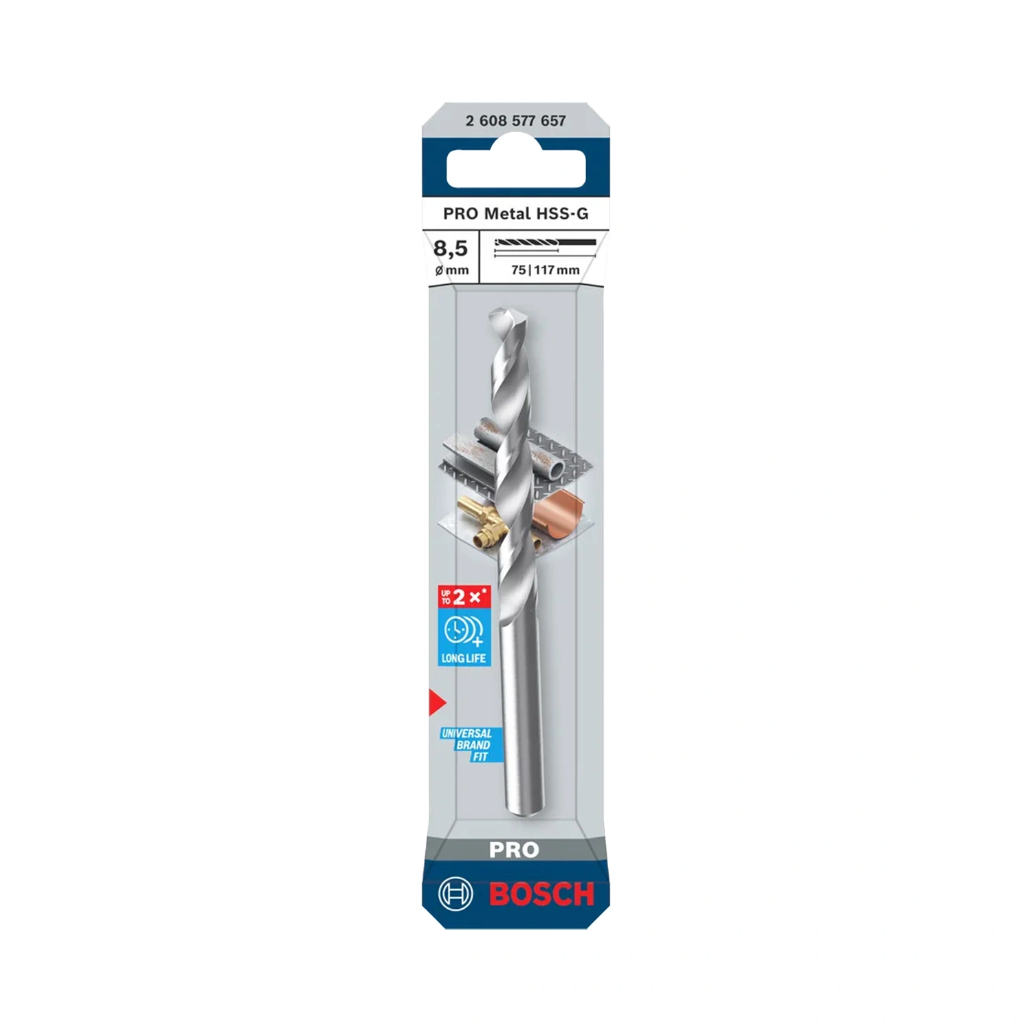Bosch PRO 2608577657 Foret à métaux HSS-G - 8,5x75x117 mm