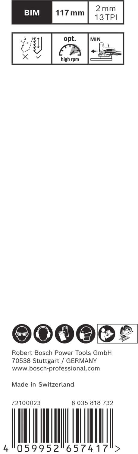 Bosch EXPERT T308BFP Hardwood 2-side clean decoupeerzaagblad - 117mm - hout (2st)-image