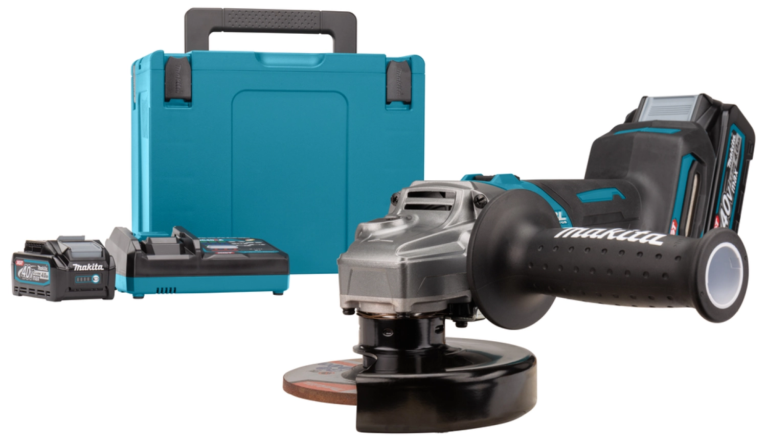 Makita GA005GM201 XGT 40V Li-Ion accu haakse slijper set (2x 4,0Ah) in Mbox - 125mm - koolborstelloos-image