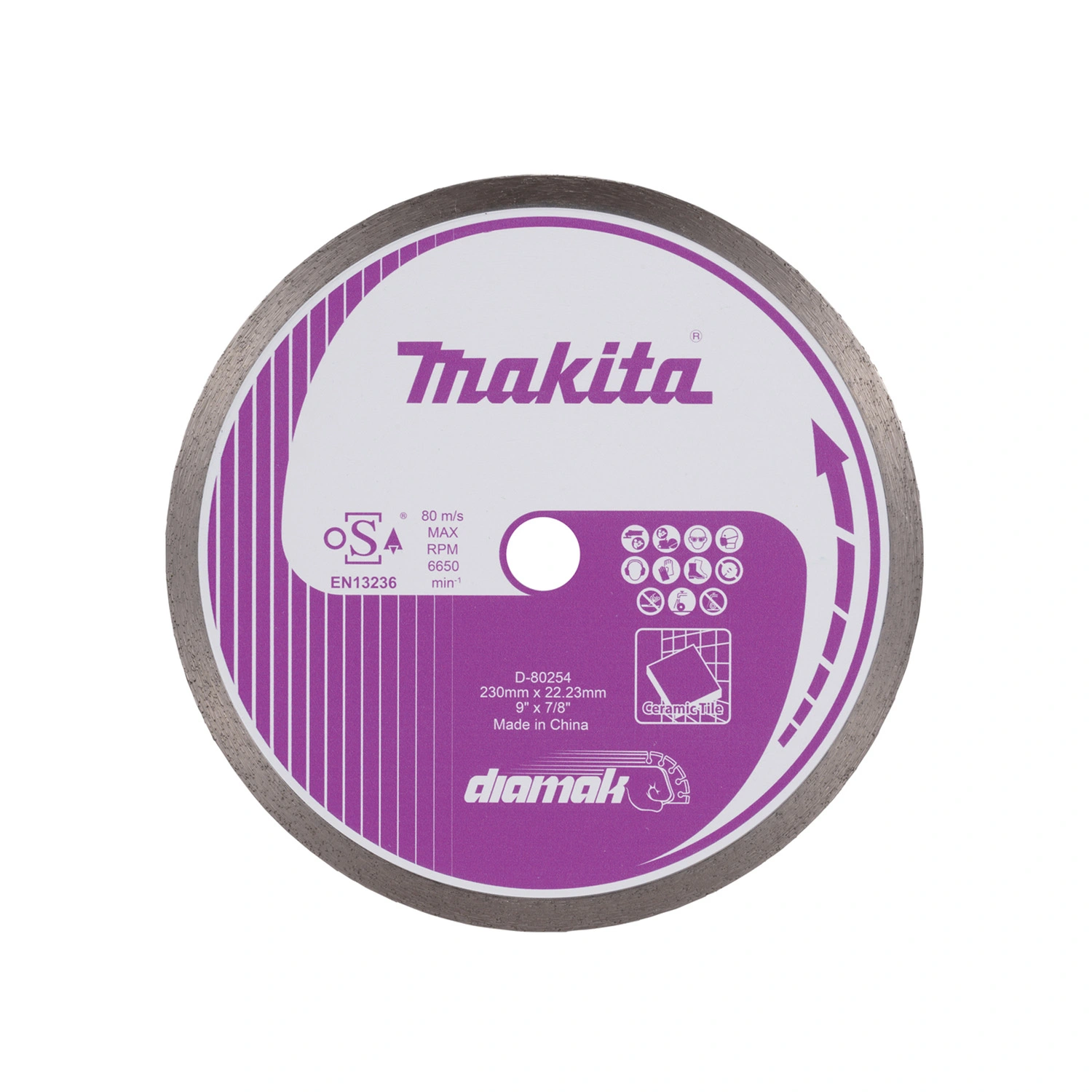 Makita D-80254 Diamak Disque diamanté pour matériaux durs - 230 x 22,23 x 2,2 mm