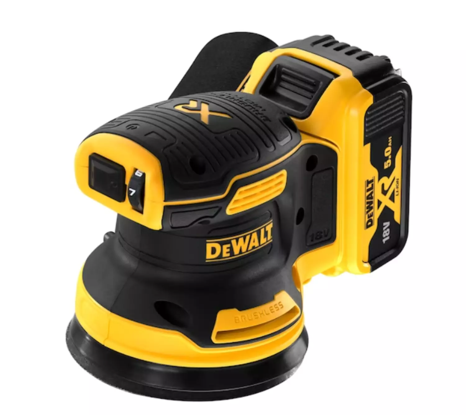 DeWALT DCW210P2 18V Li-ion Accu excenterschuurmachine set (2x 5.0Ah accu) - 125mm-image