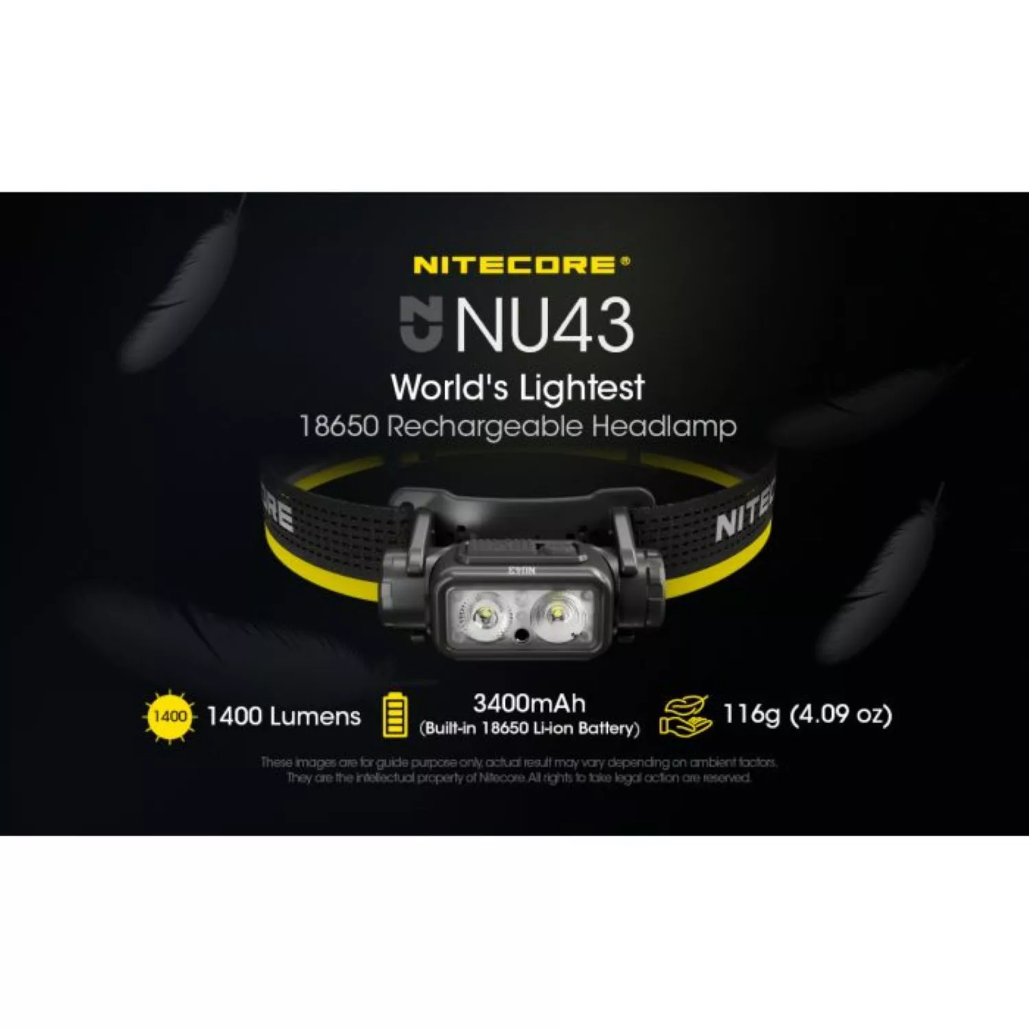 Nitecore NU43 Hoofdlamp - oplaadbaar - 1400Lm - IP68-image